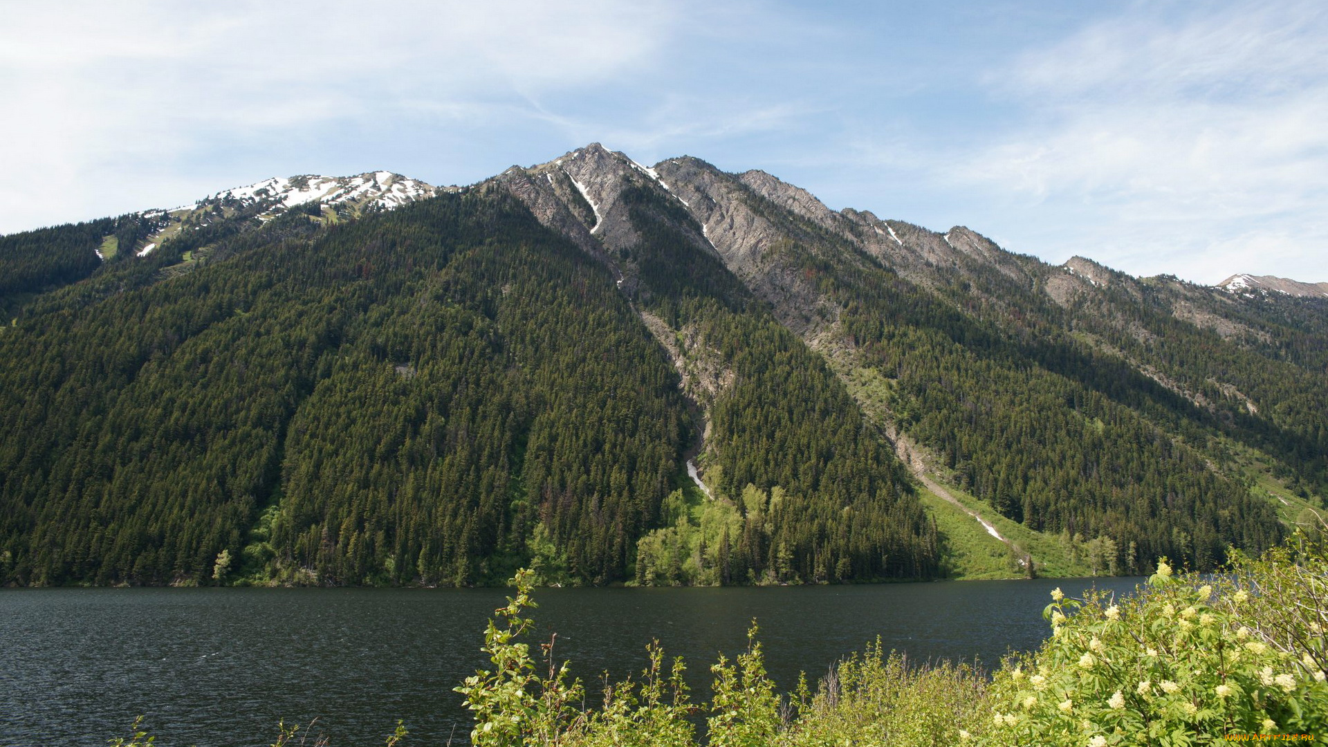 duffey, lake, канада, природа, горы