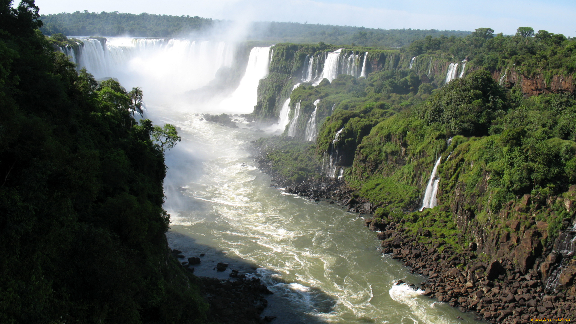 водопады, игуасу, бразилия, природа