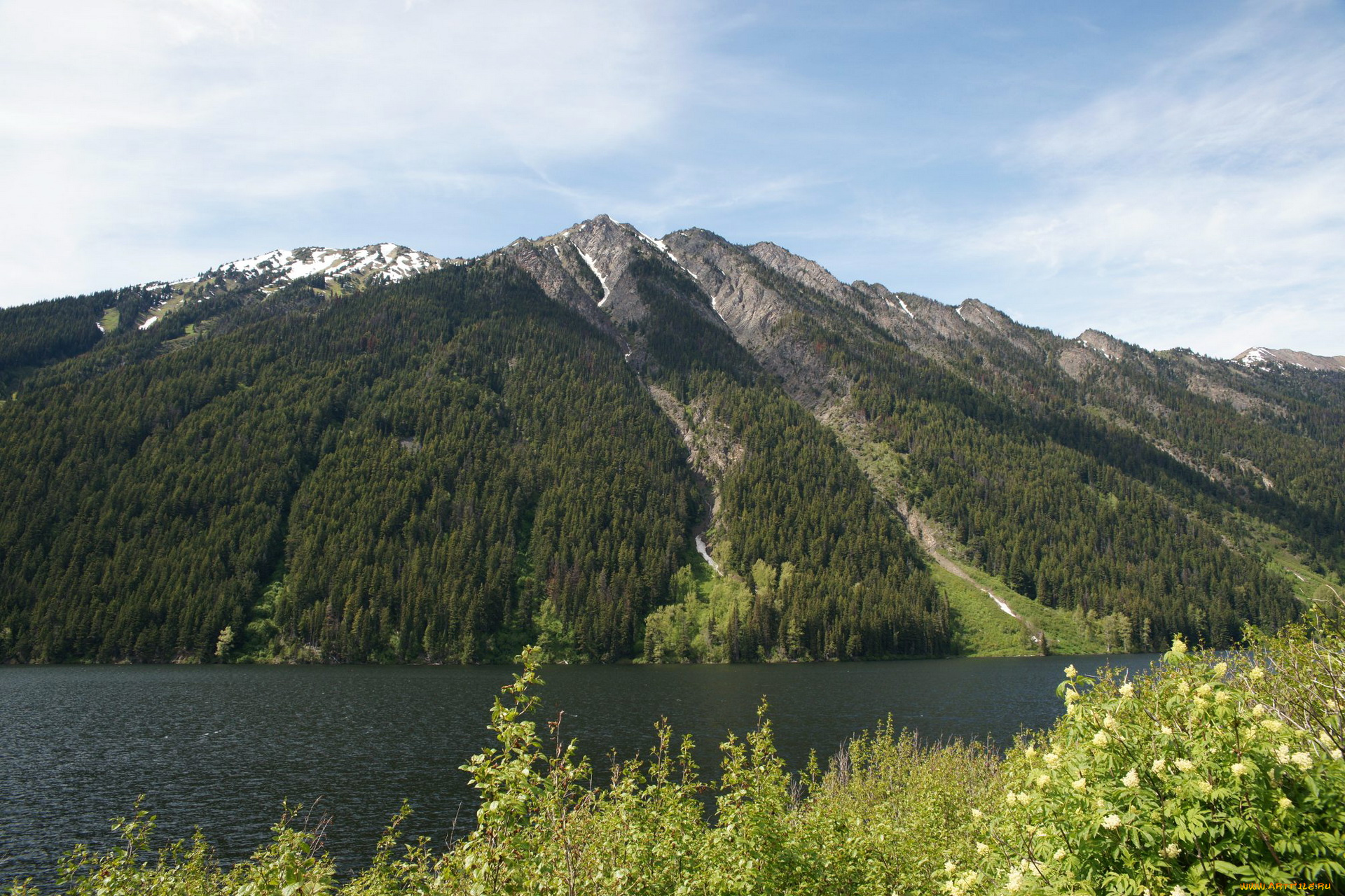 duffey, lake, канада, природа, горы