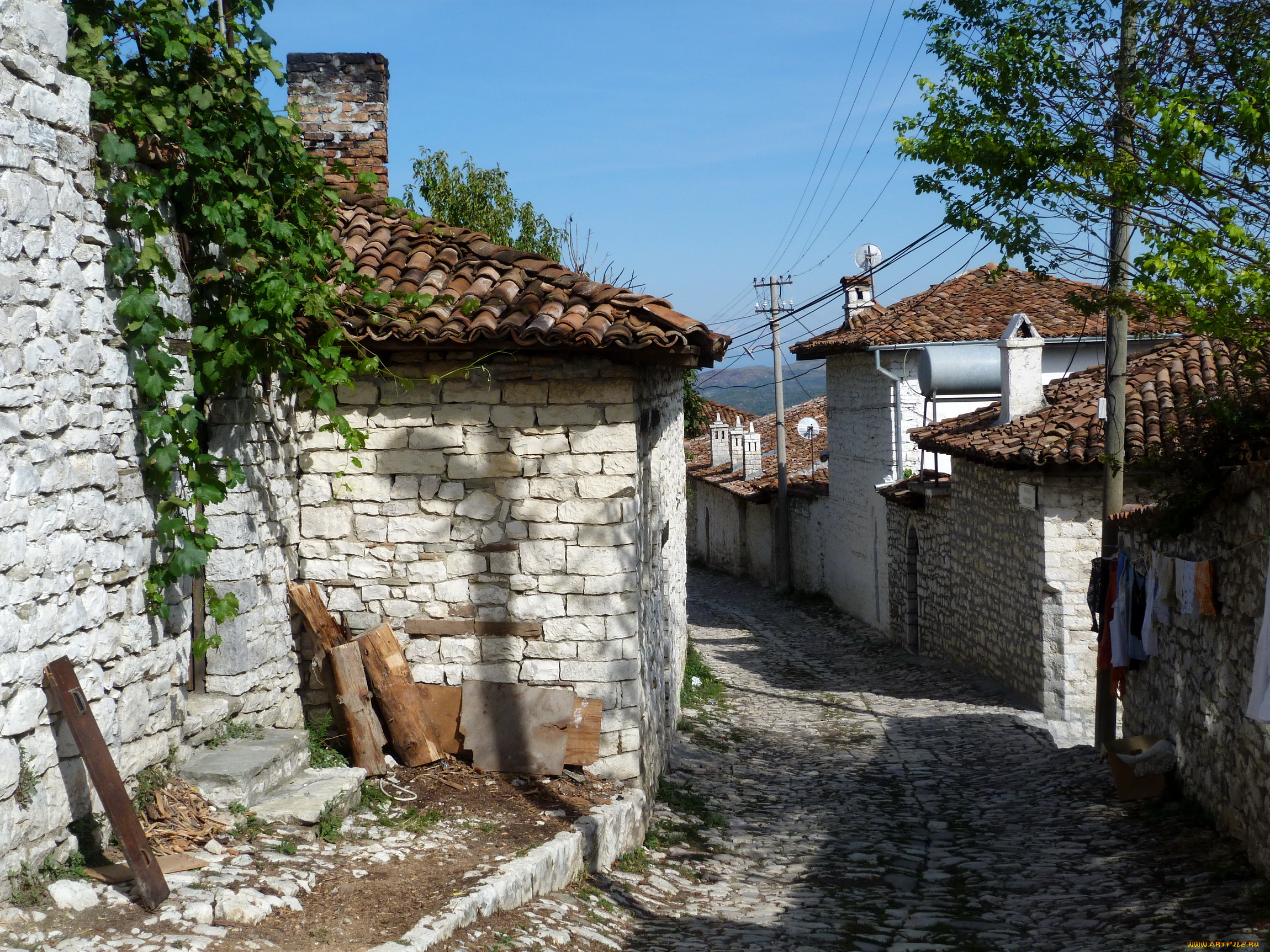 албания, берат, города, улицы, площади, набережные