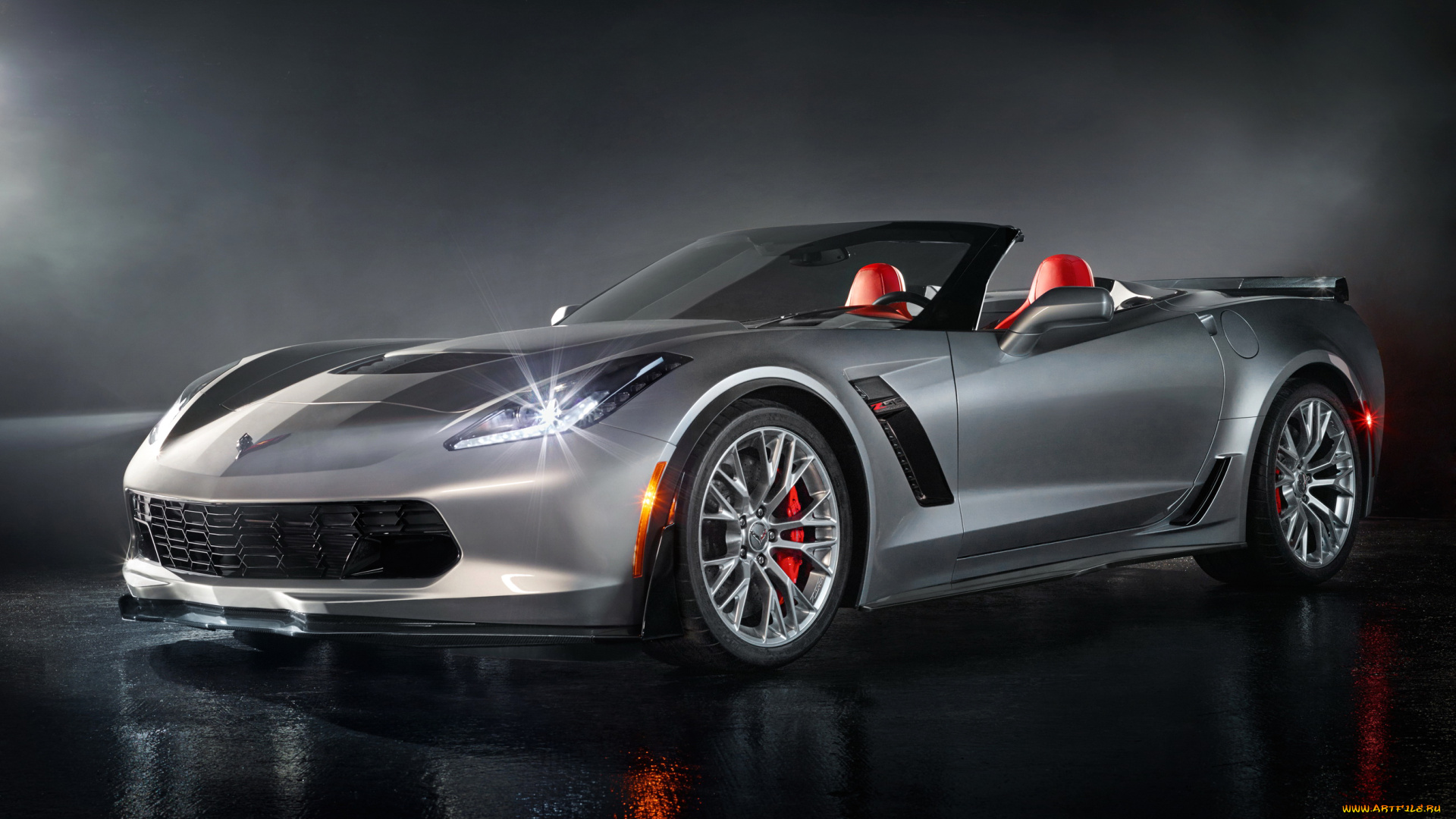 2015, chevrolet, corvette, z06, convertible, автомобили, corvette, chevrolet, серый, кабриолет