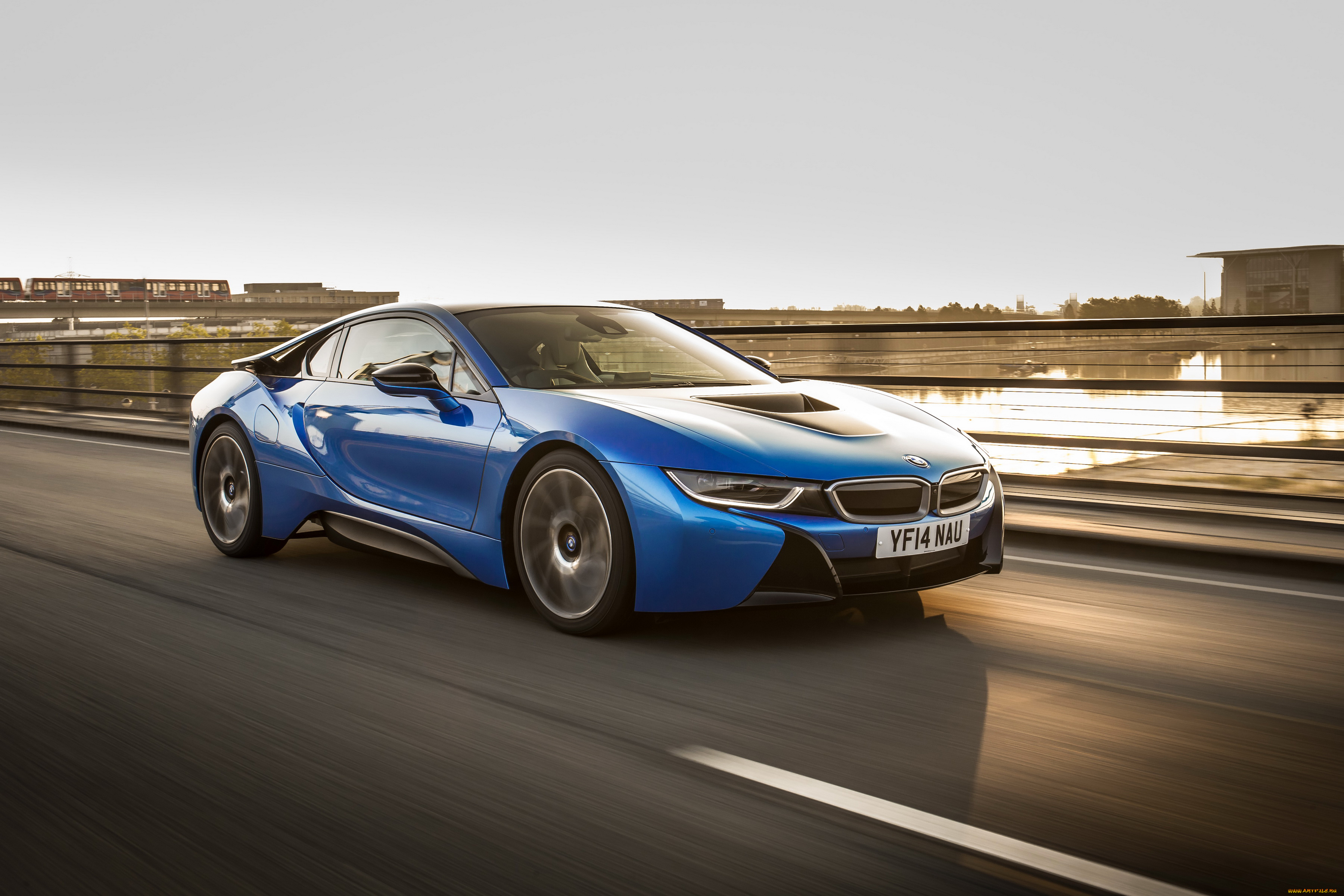 2014, bmw, i8, автомобили, bmw, ночь, голубой