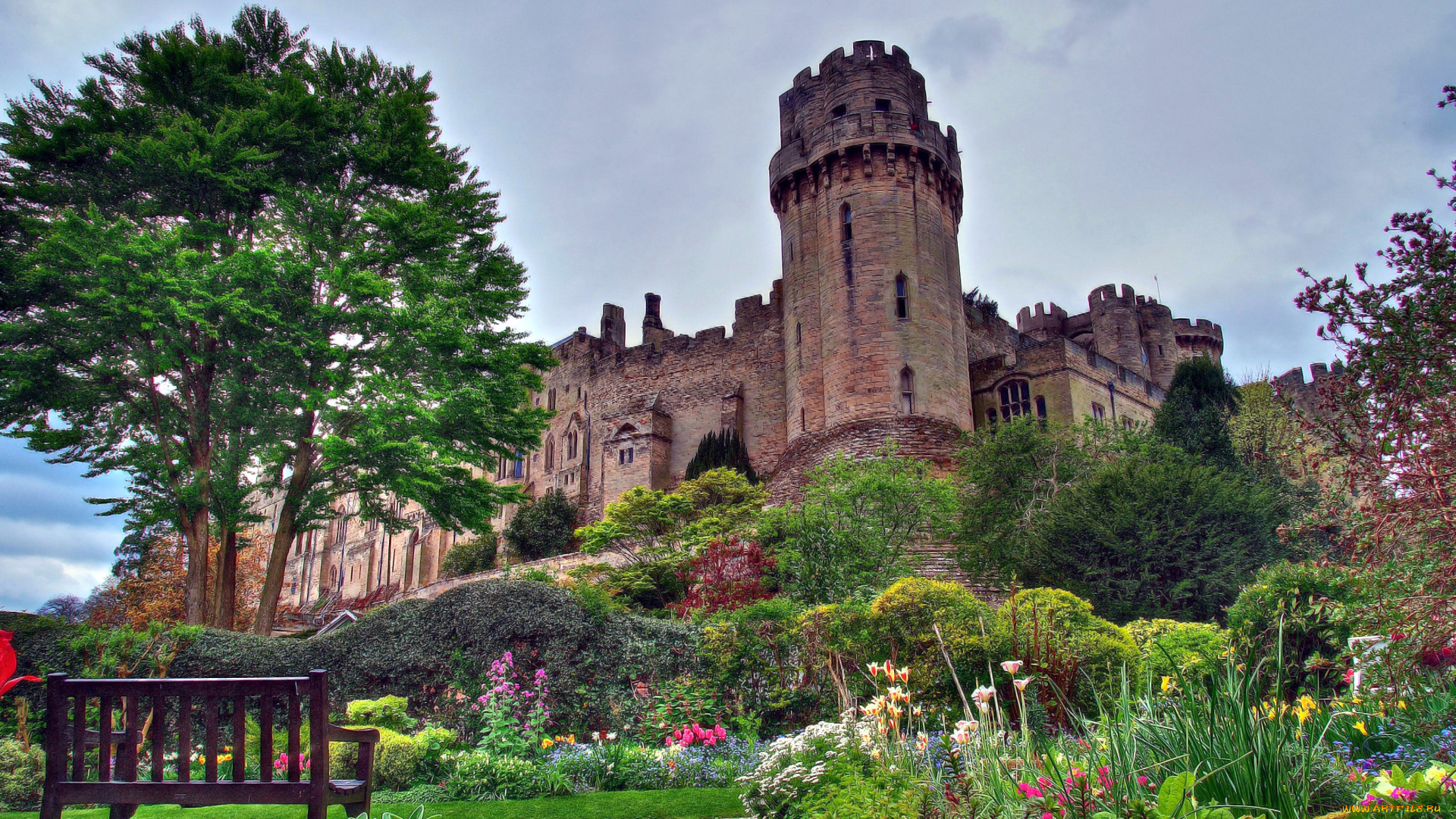 warwick, castle, города, замки, англии, warwick, castle