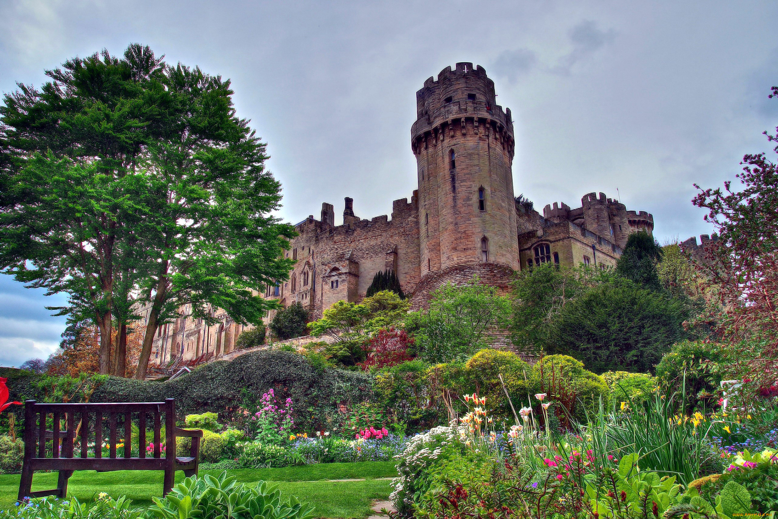 warwick, castle, города, замки, англии, warwick, castle