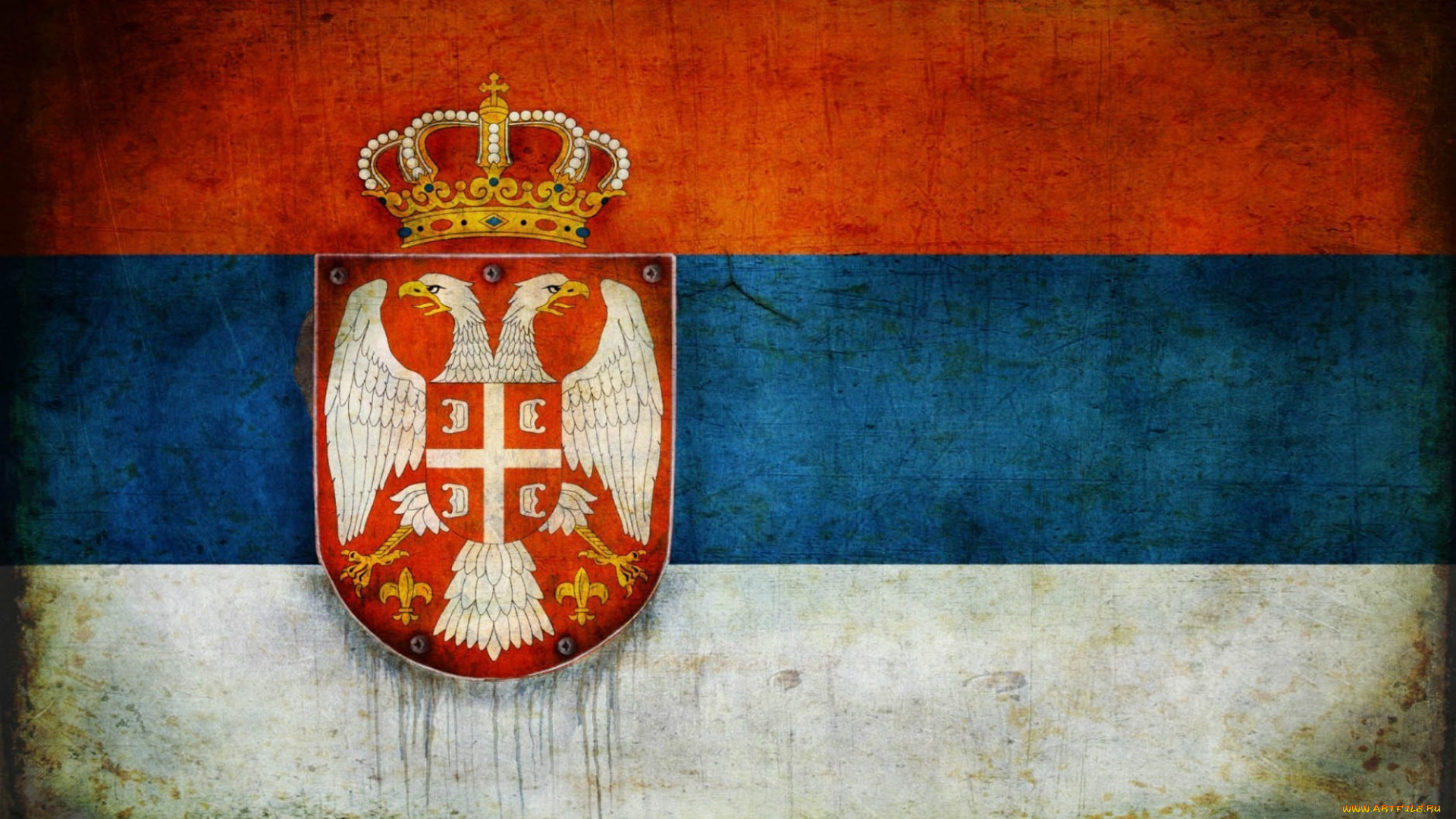 разное, граффити, флаг, герб, сербия