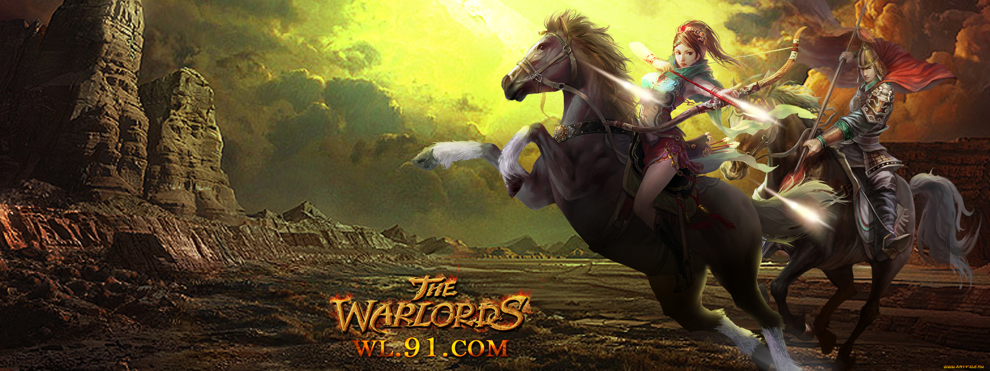 видео, игры, the, warlords, кони, девушка