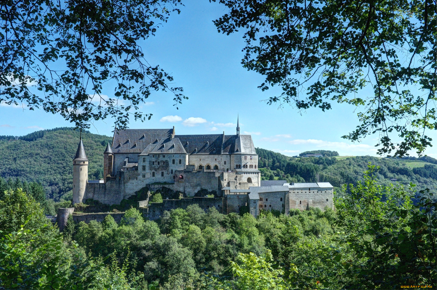 люксембург, города, дворцы, замки, крепости, пейзаж, башни, замок, каменный