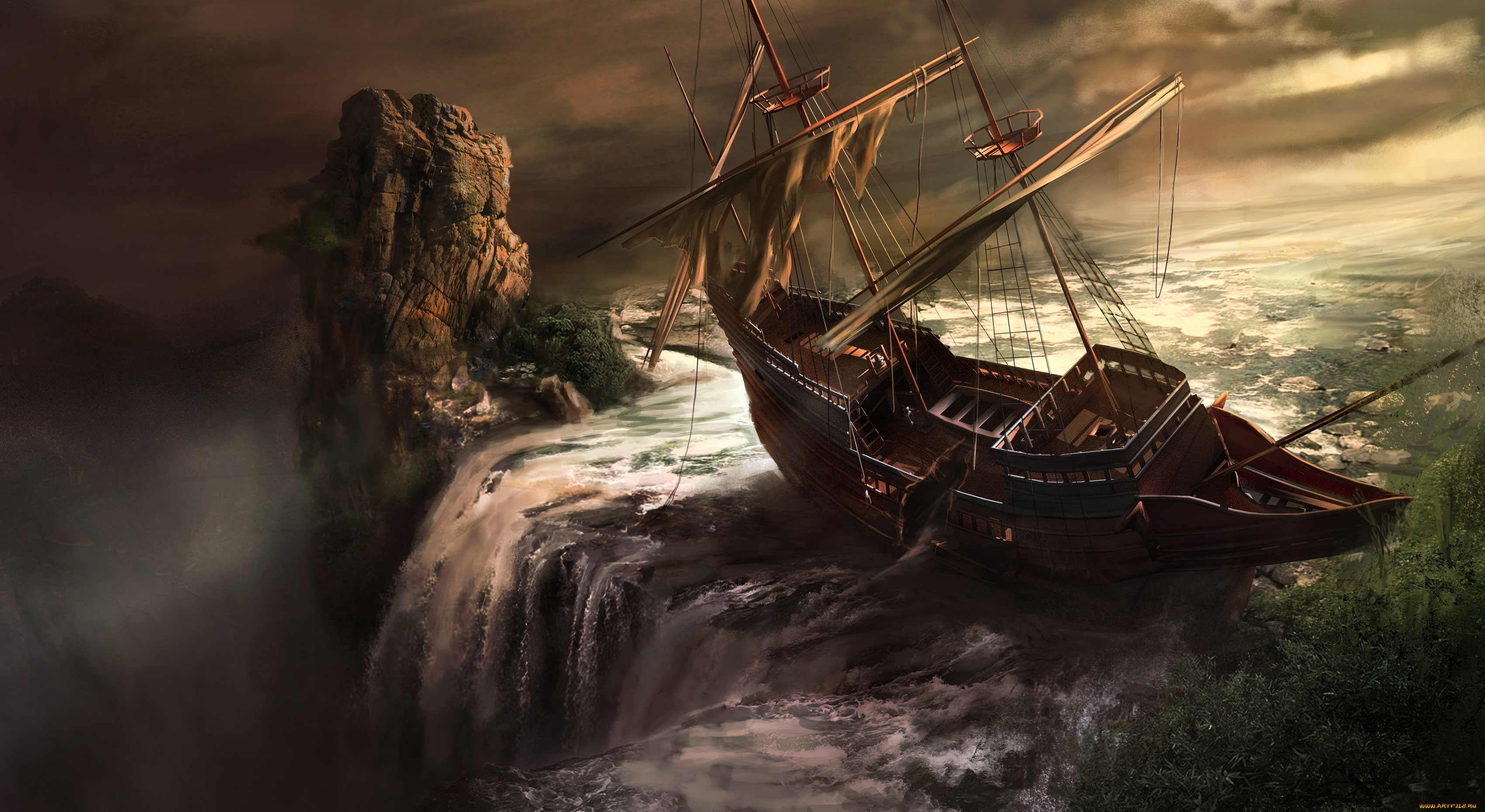 корабль пиратский фэнтези графика ship pirate fantasy graphics скачать