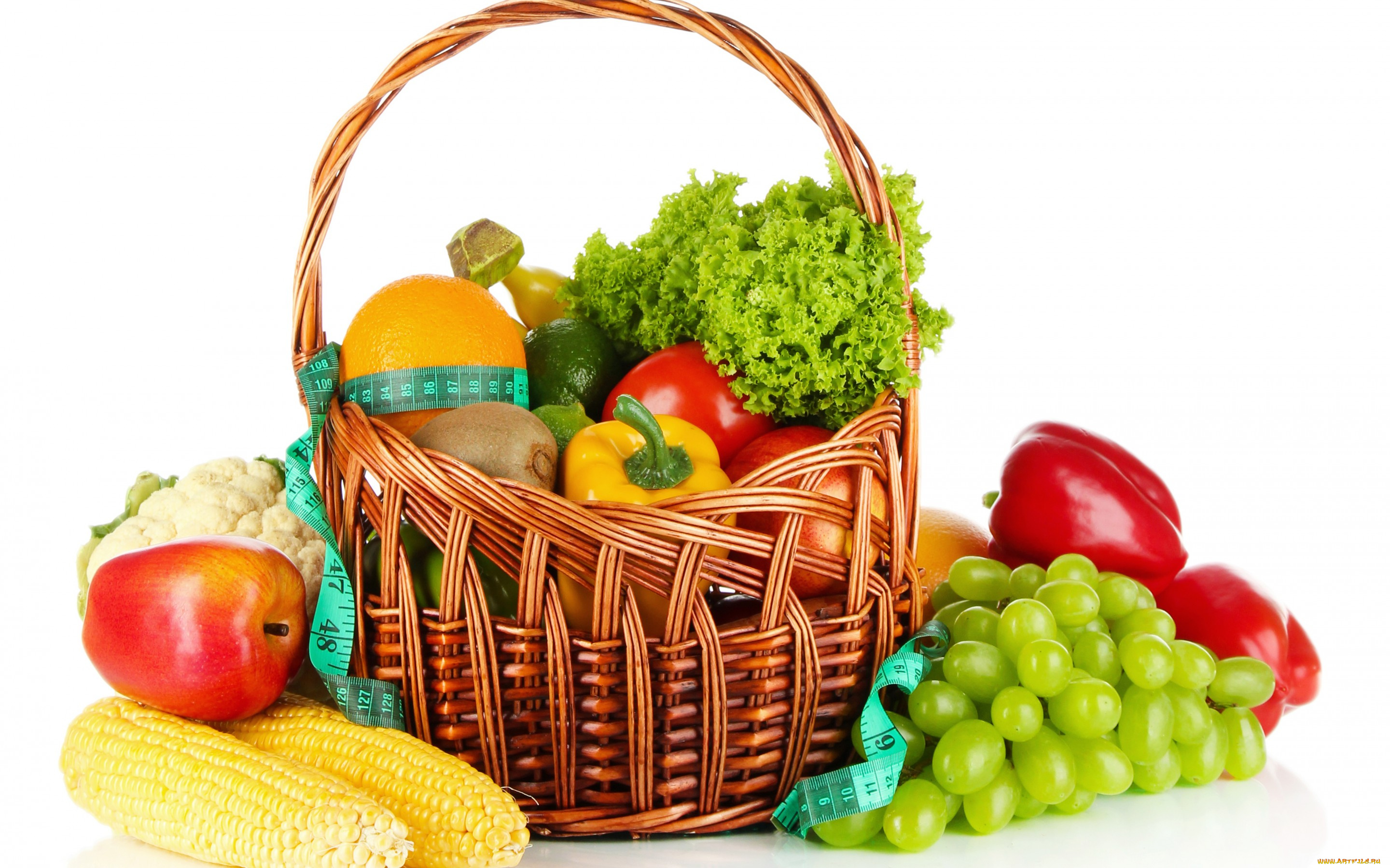 еда, фрукты, и, овощи, вместе, grapes, перец, salad, fruits, vegetables, кукуруза, apple, салат, капуста, виноград, orange, яблоко, pepper, апельсин