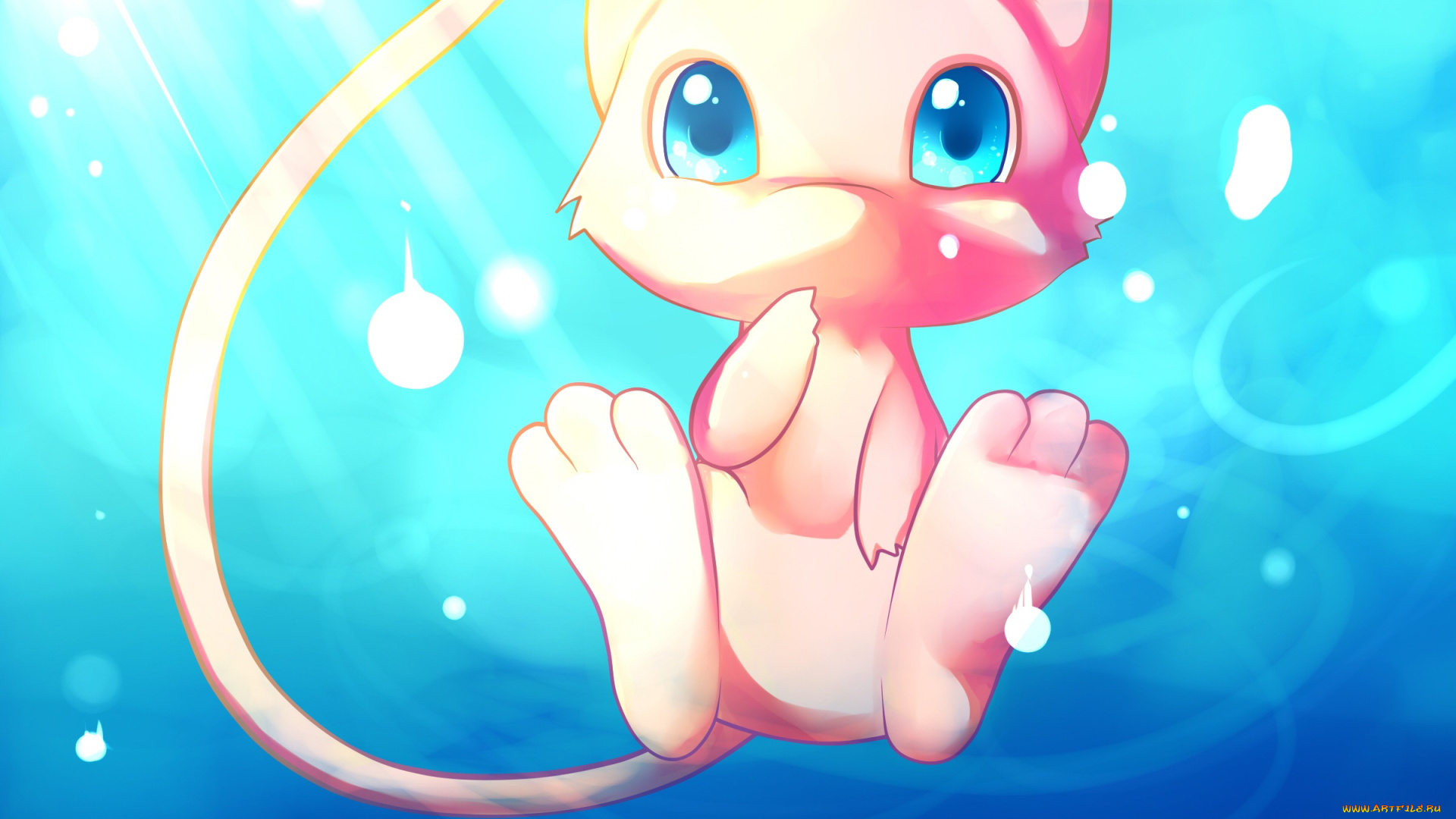 аниме, pokemon, mew