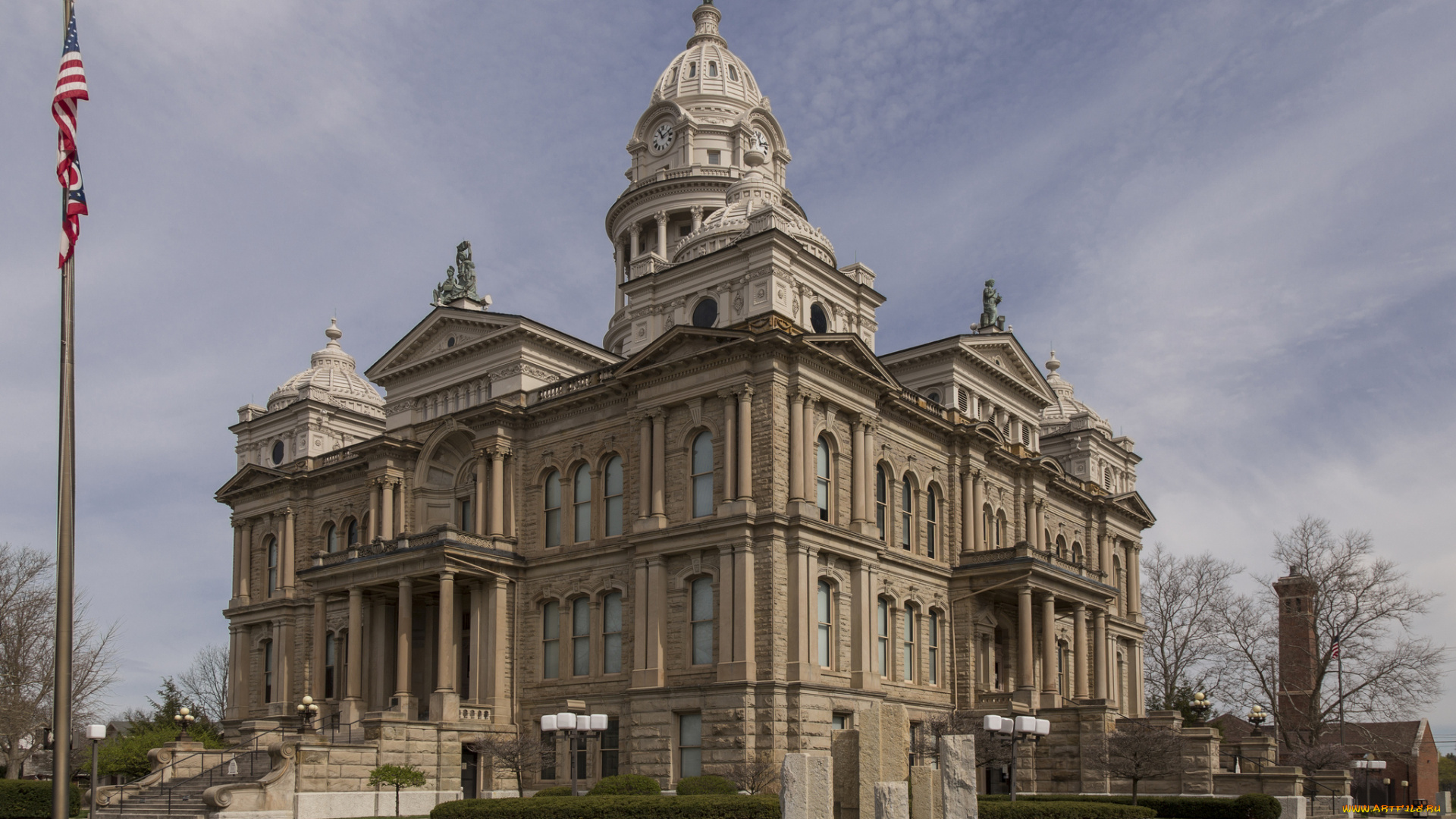 miami, county, courthouse, города, -, здания, , дома, дворец