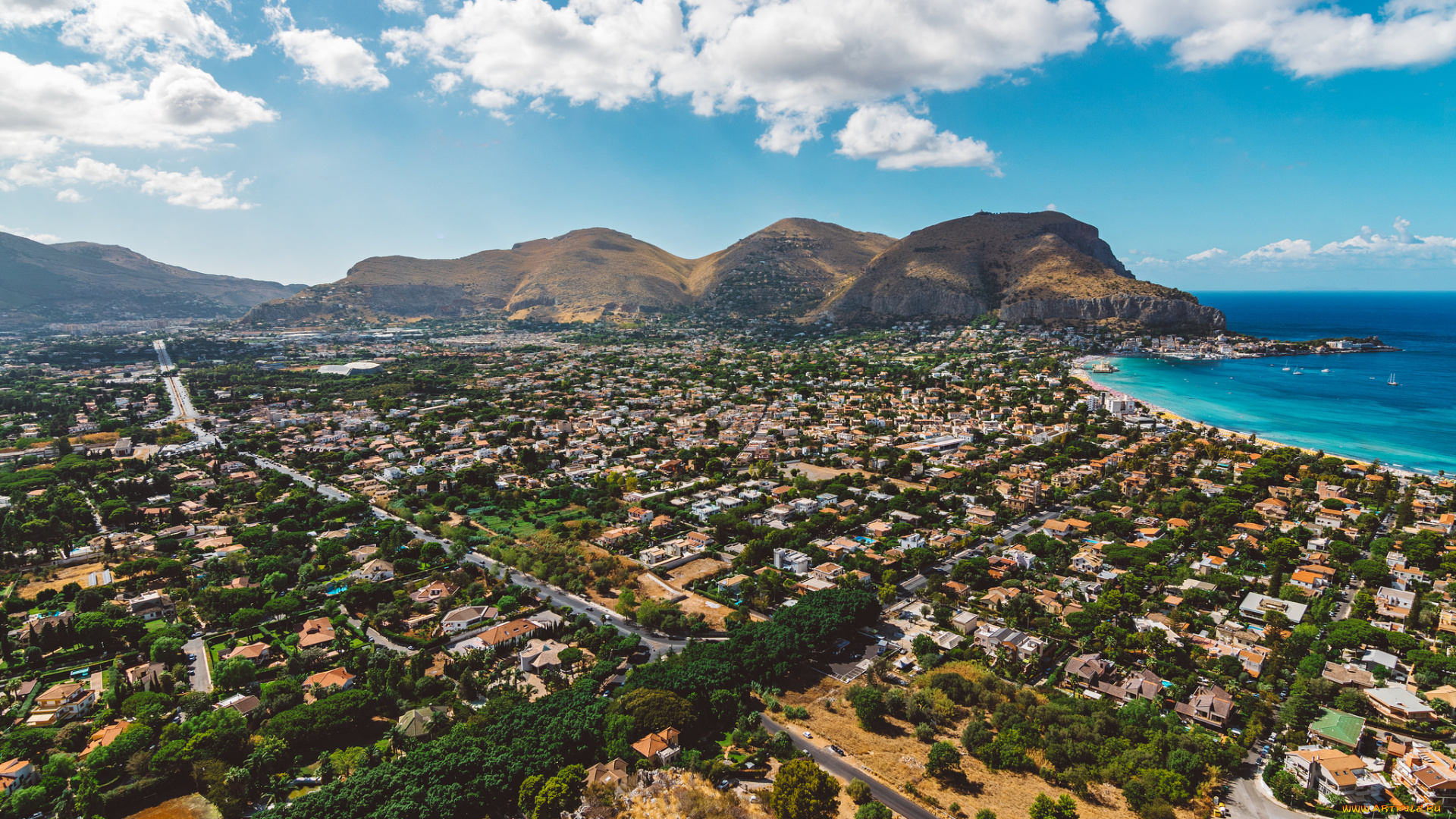 mondello, города, -, панорамы, простор