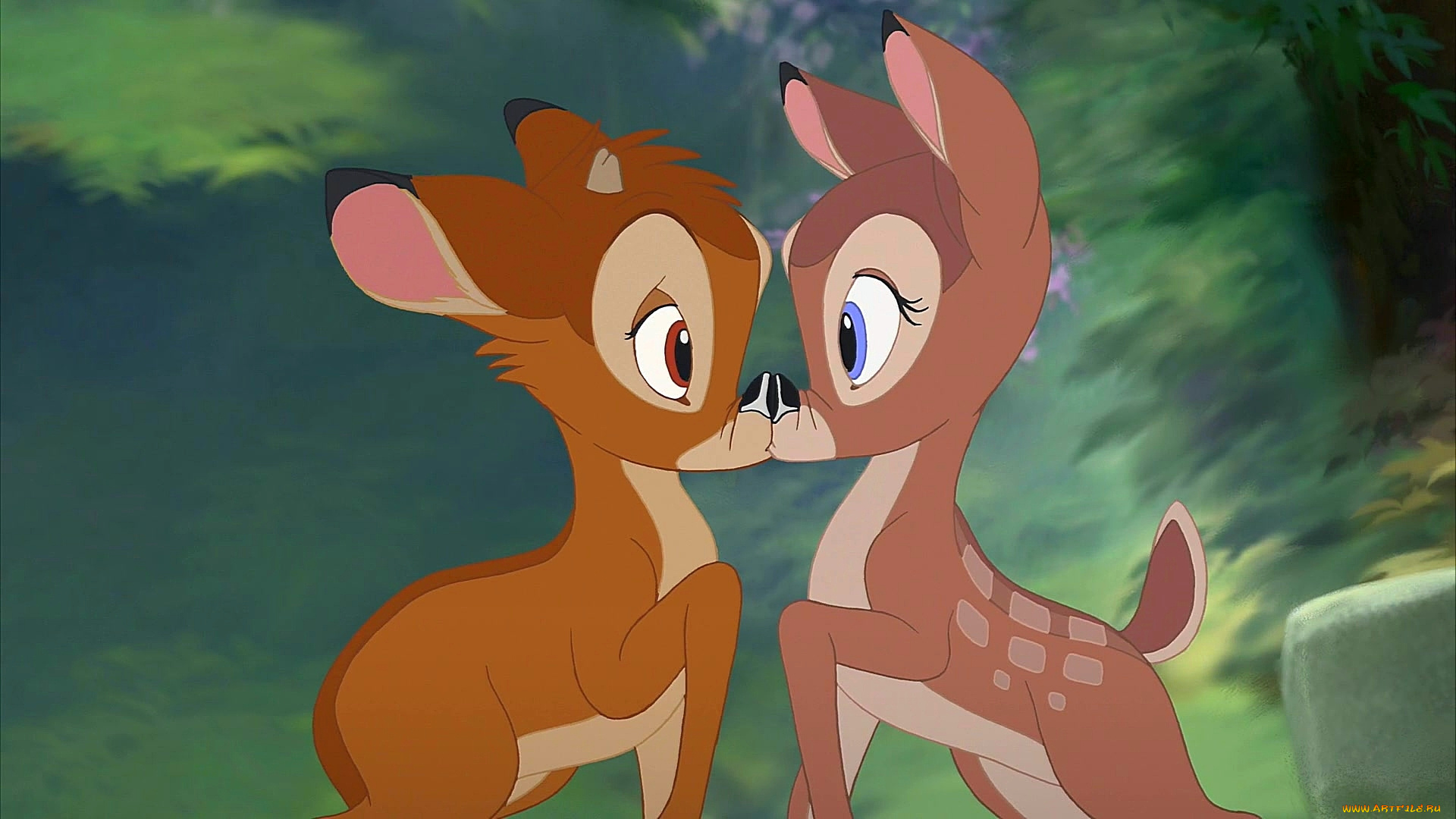 мультфильмы, bambi, 2, двое, олененок