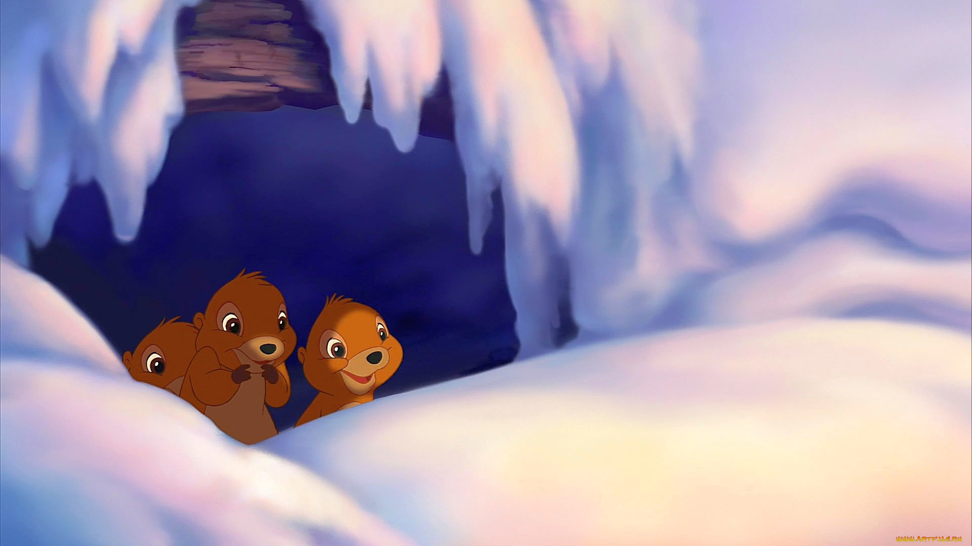 мультфильмы, bambi, 2, животное, нора, снег