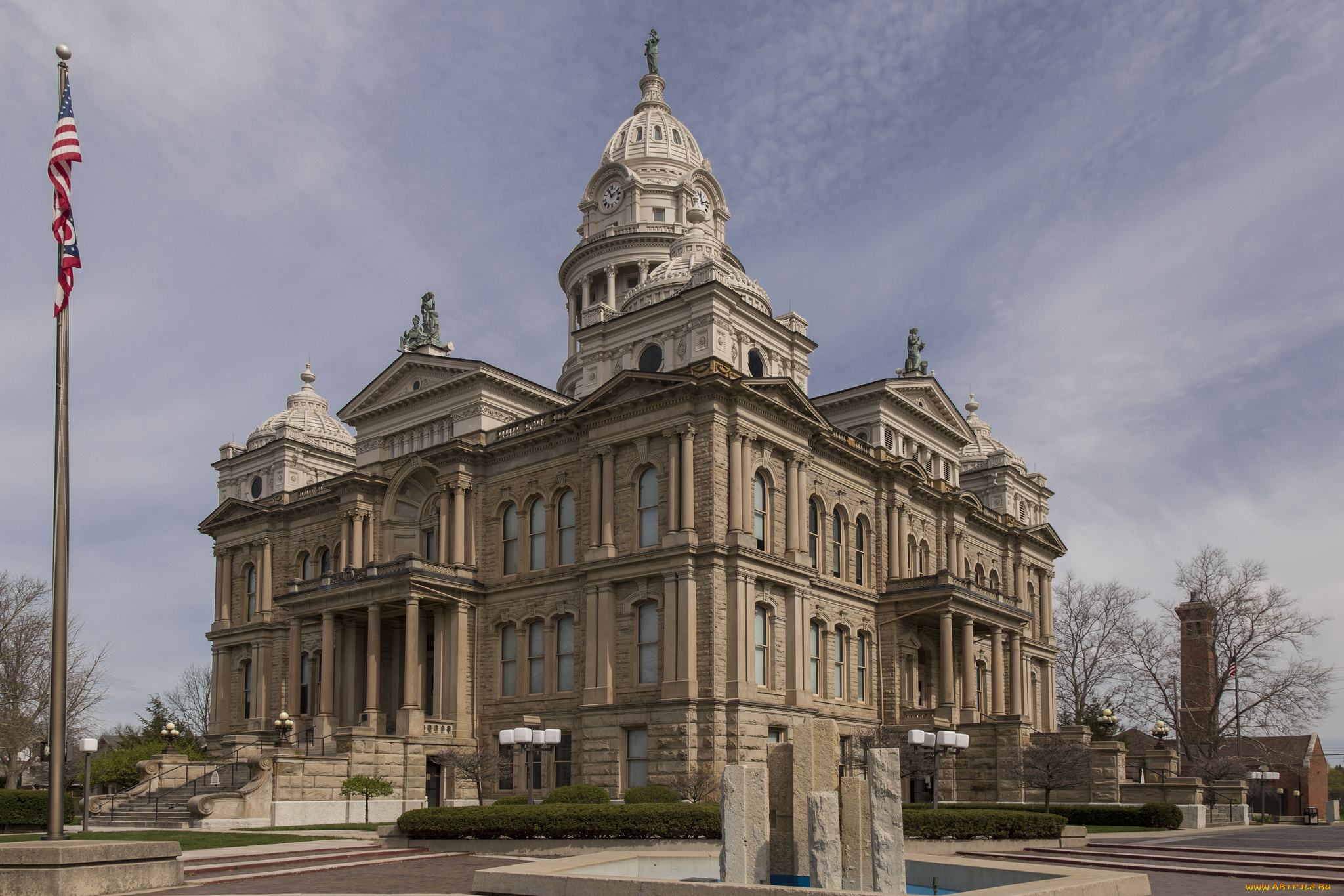 miami, county, courthouse, города, -, здания, , дома, дворец