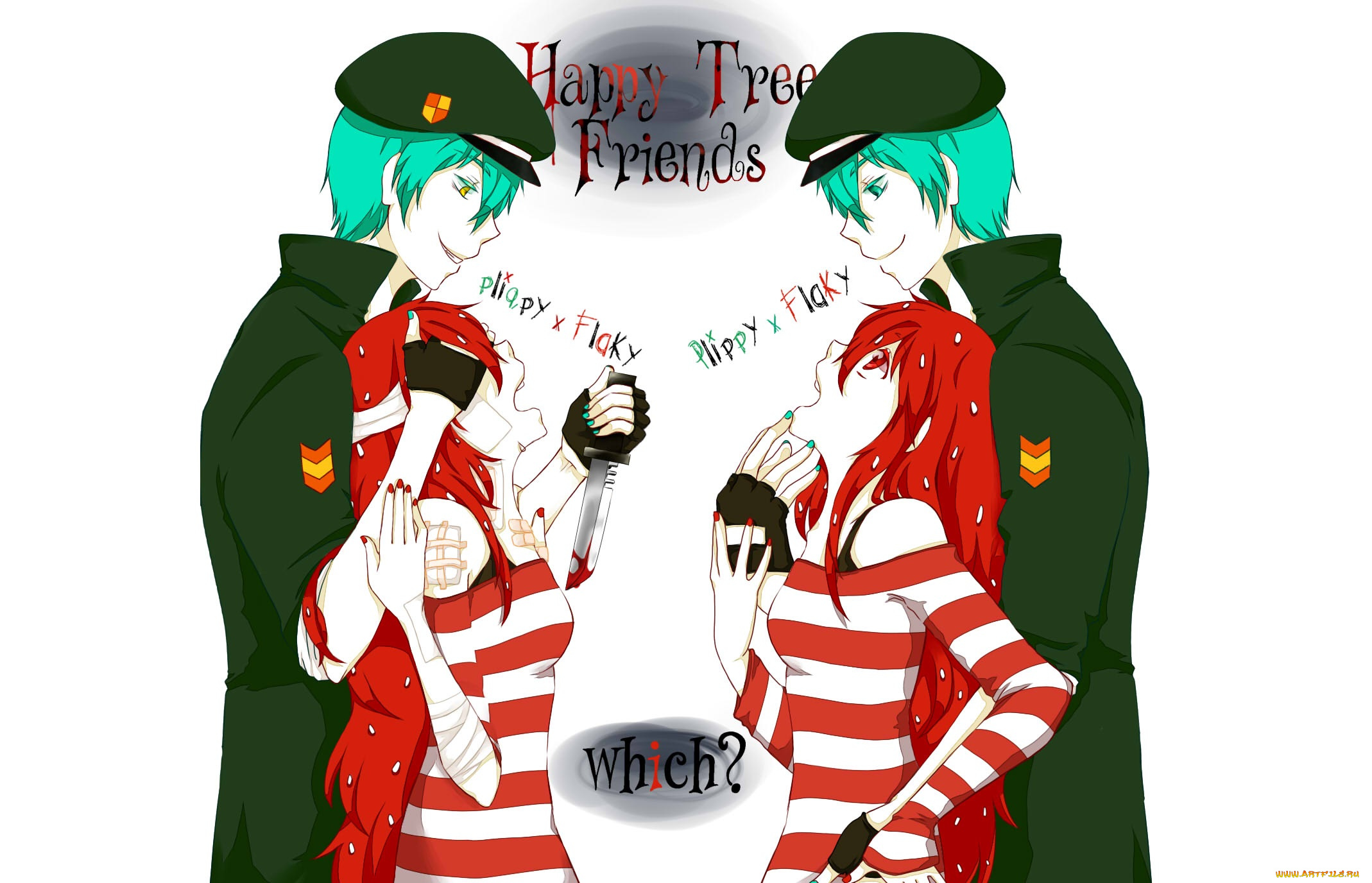 аниме, happy, tree, friends, счастливые, лесные, друзья