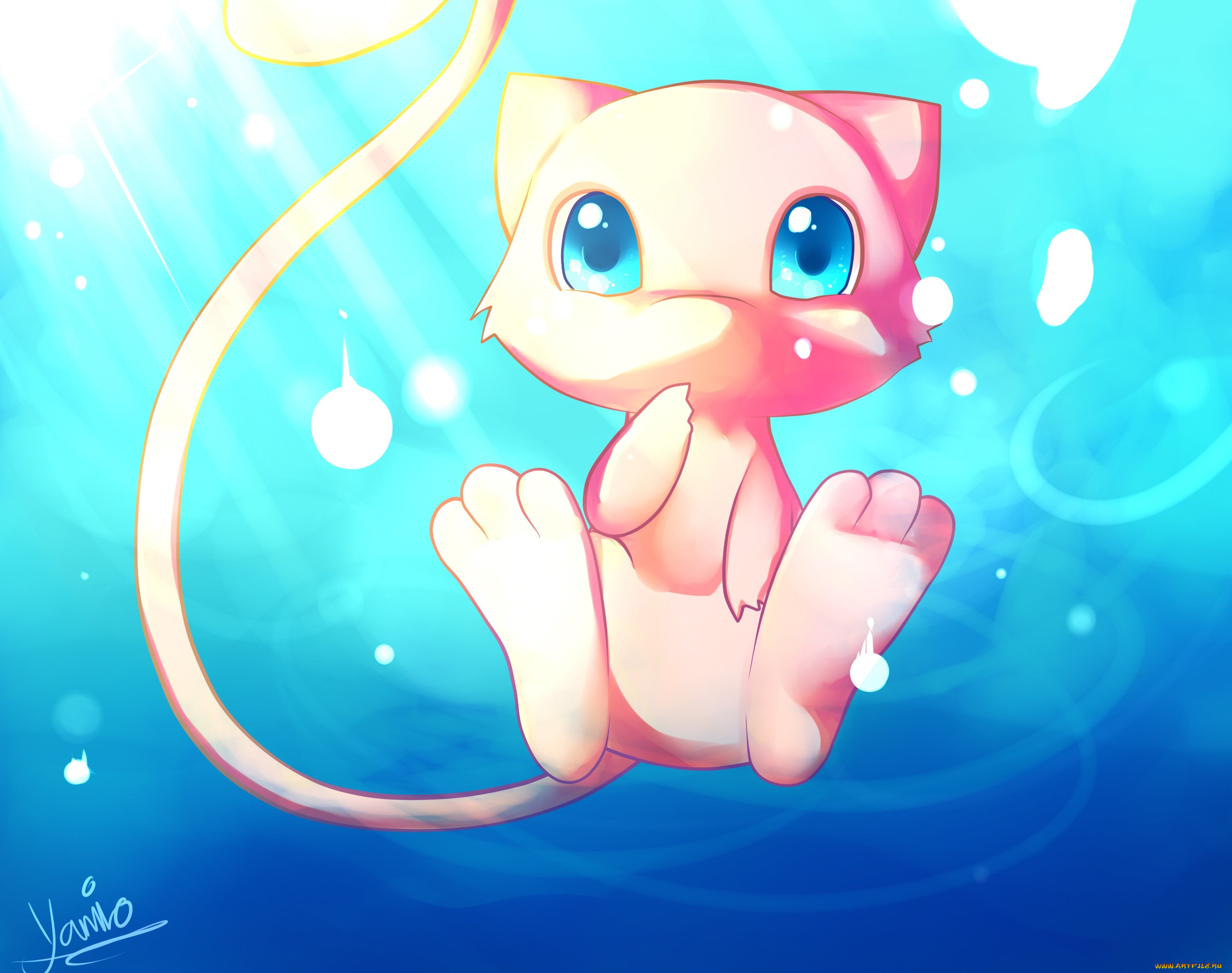 аниме, pokemon, mew