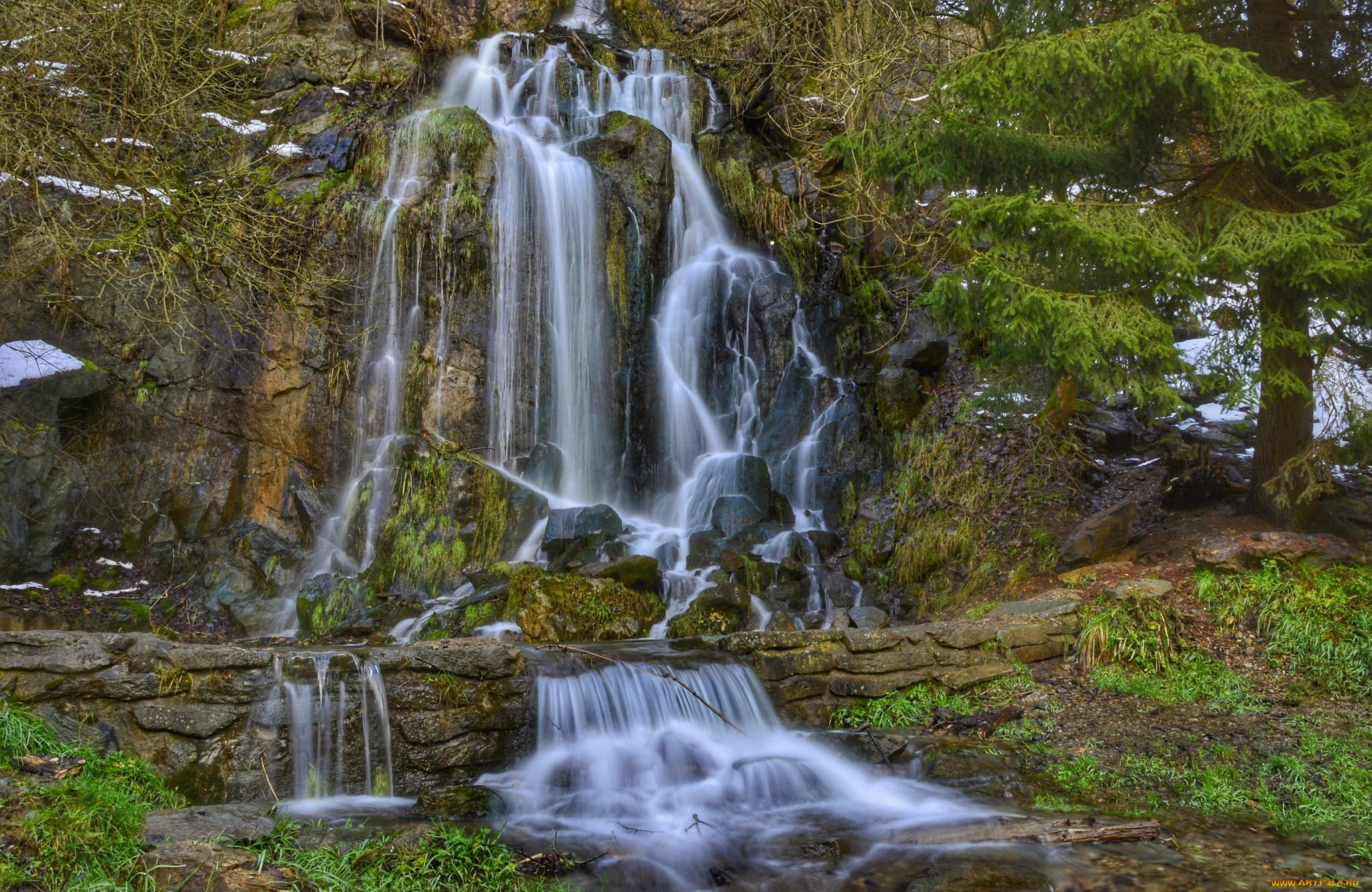 природа, водопады, простор