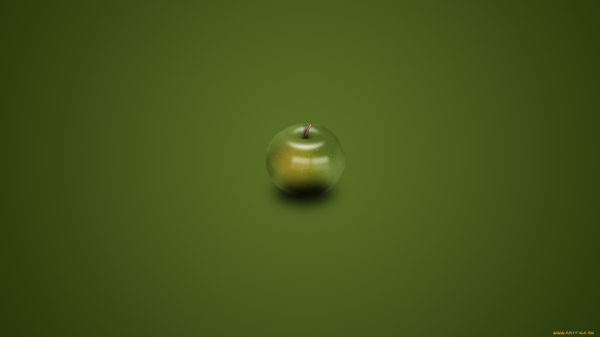 3д, графика, другое, яблоко, зелёный