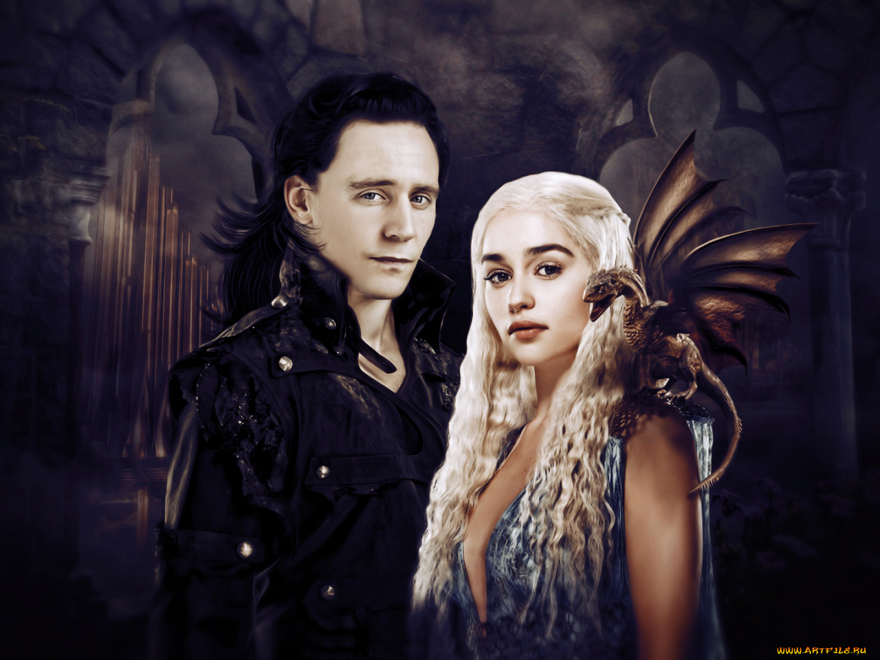 thor, vs, game, of, thrones, кино, фильмы, unknown, другое, <b>daenerys</b>, <b>loki</b>.