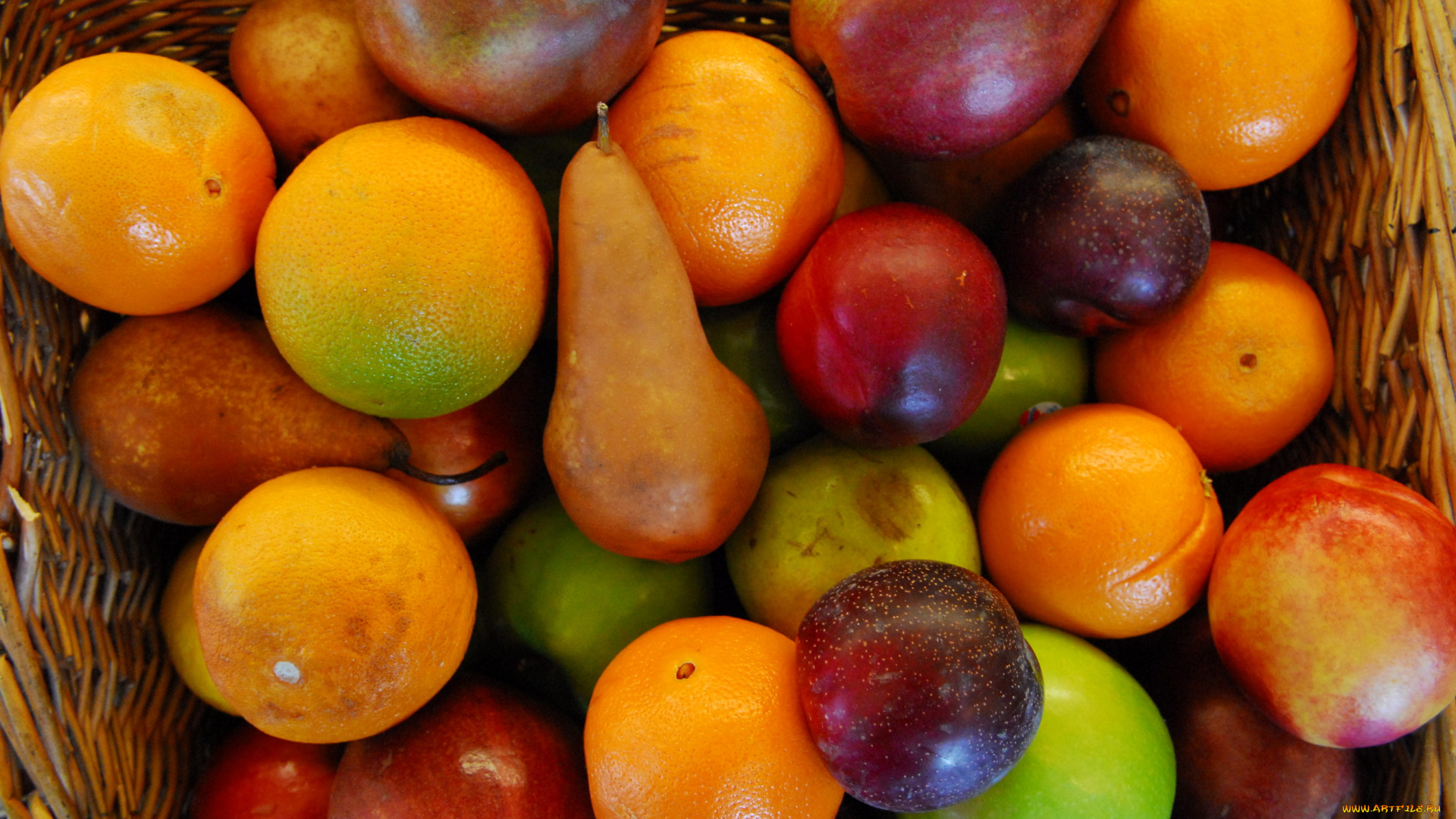 еда, фрукты, ягоды, апельсины, яблоки, груши, сливы