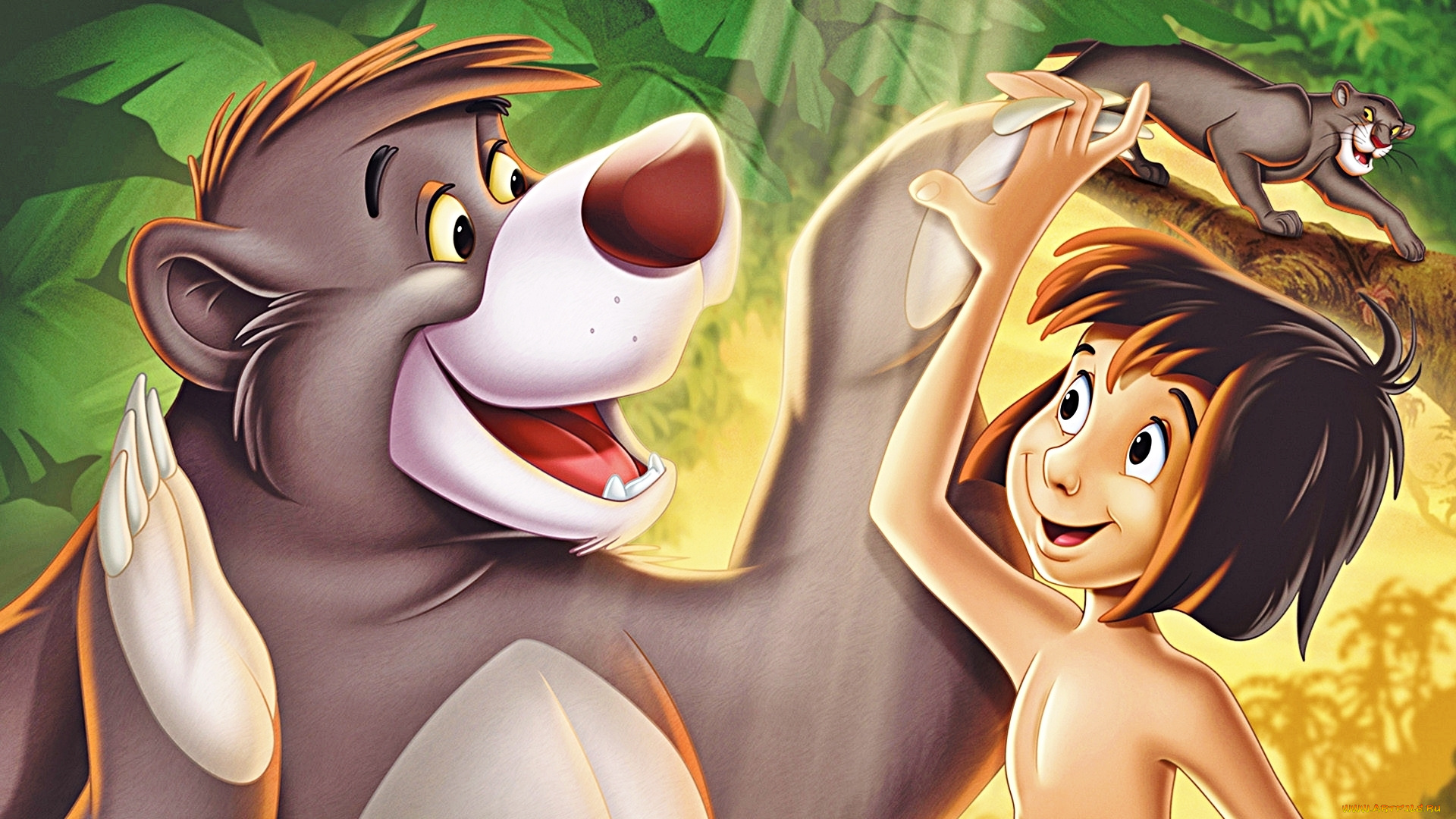 the, jungle, book, мультфильмы, маугли, багира, балу