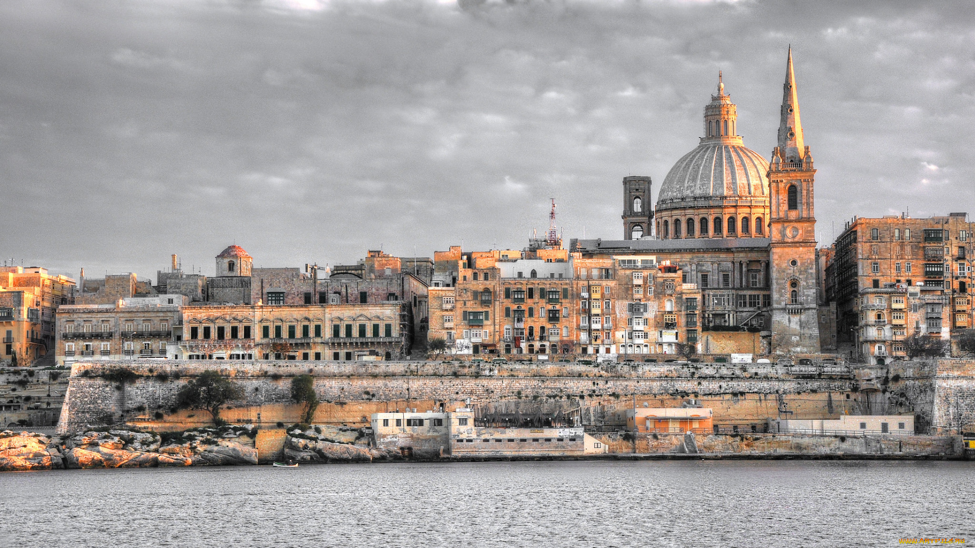 valetta, , malta, города, валетта, , мальта, панорама