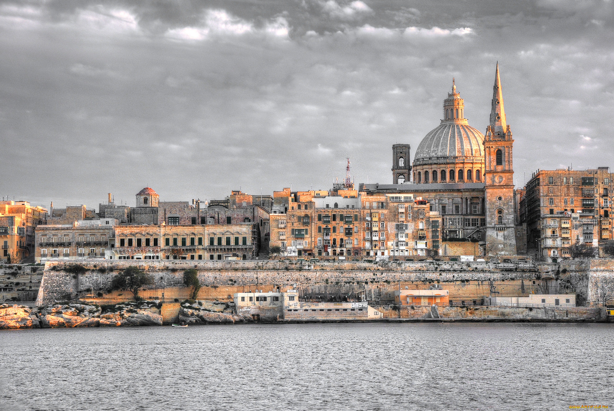 valetta, , malta, города, валетта, , мальта, панорама