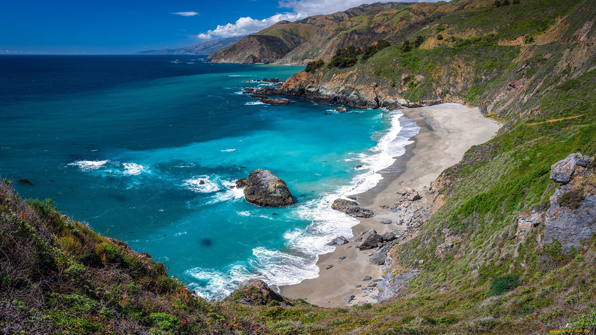 big, sur, california, природа, побережье, big, sur