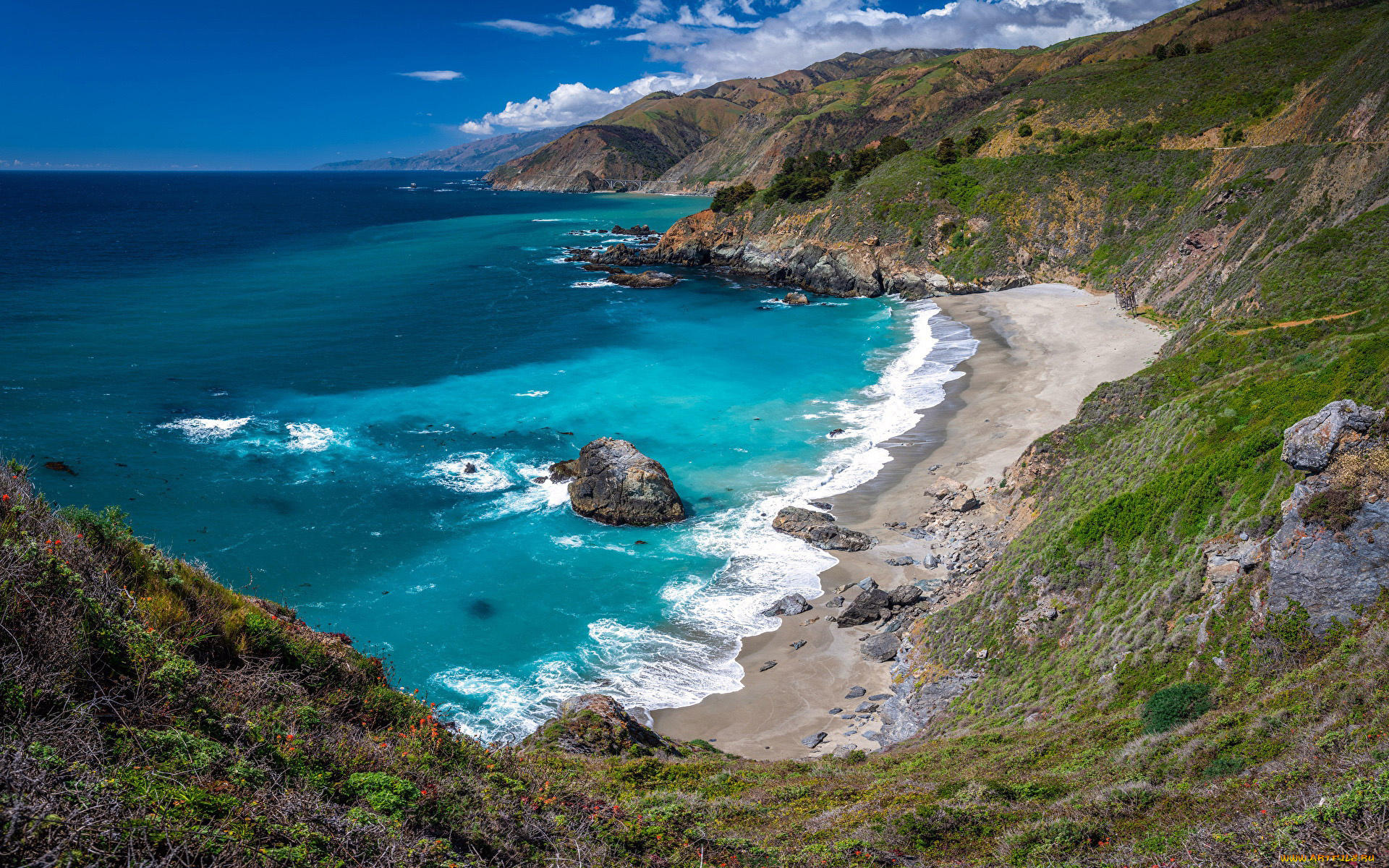 big, sur, california, природа, побережье, big, sur