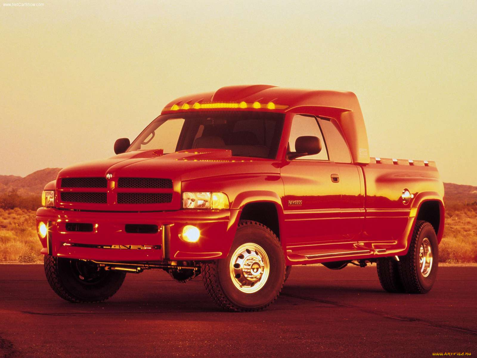 dodge, big, red, truck, concept, 1998, автомобили