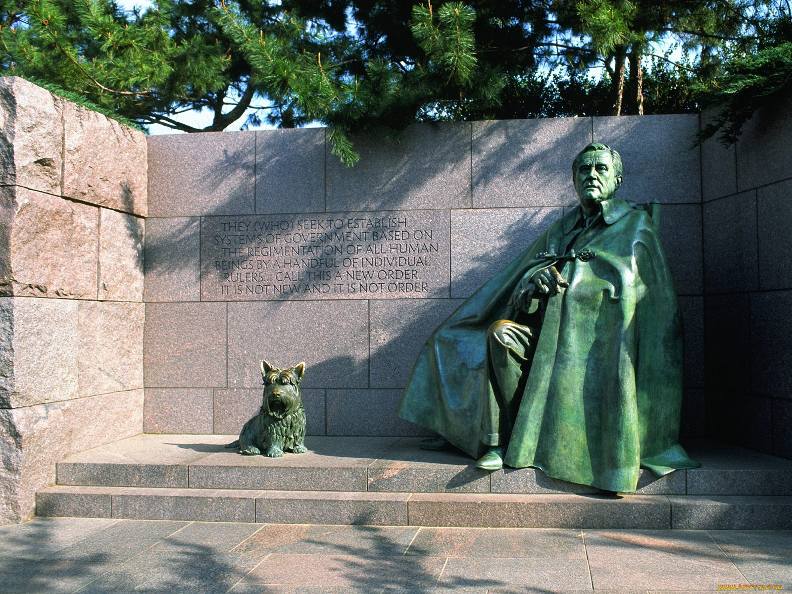 franklin, roosevelt, memorial, washington, города, вашингтон, сша