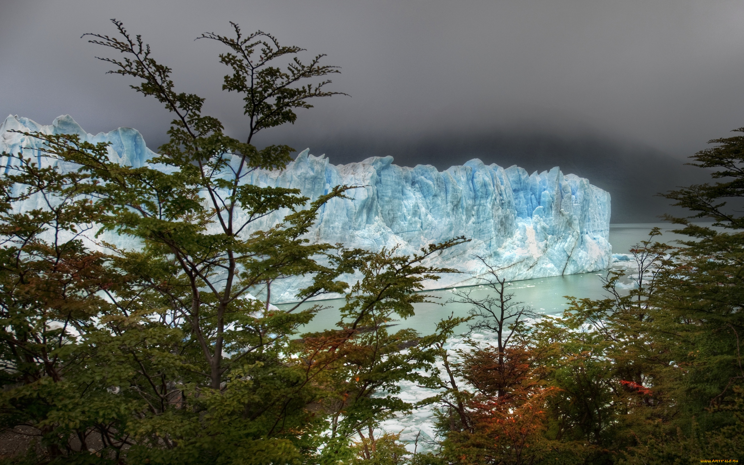 and, then, hiked, through, the, autumn, trees, to, find, glacier, природа, айсберги, ледники