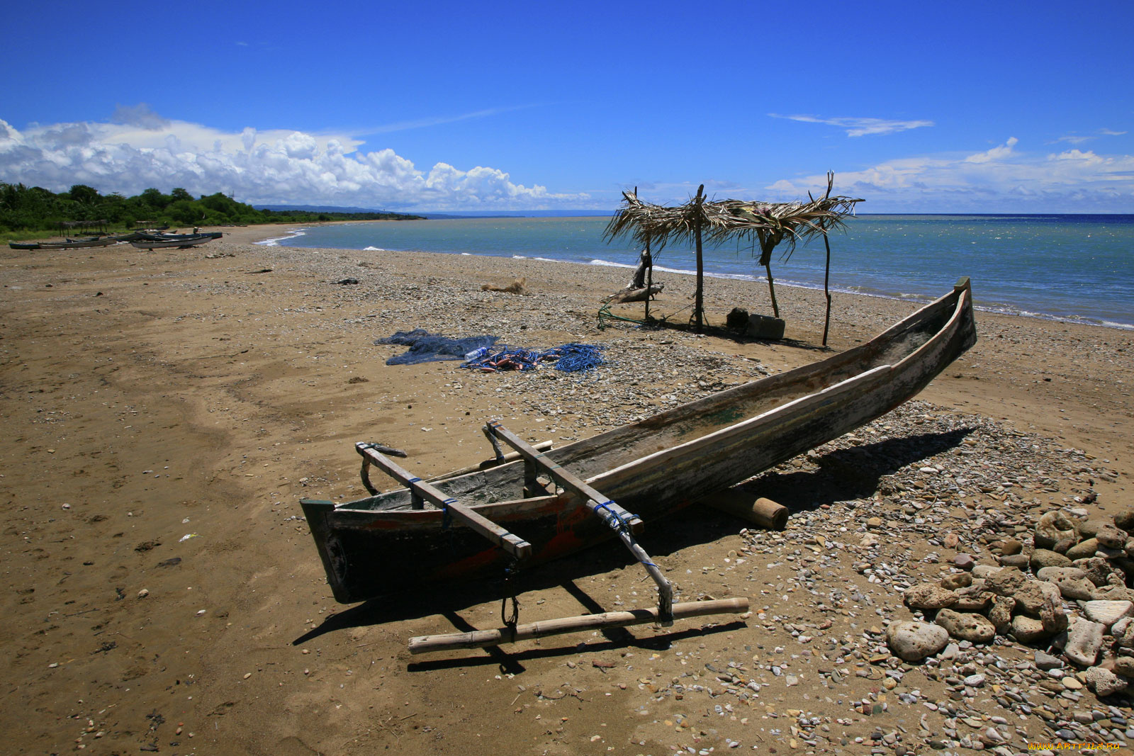 корабли, лодки, шлюпки, море, камни