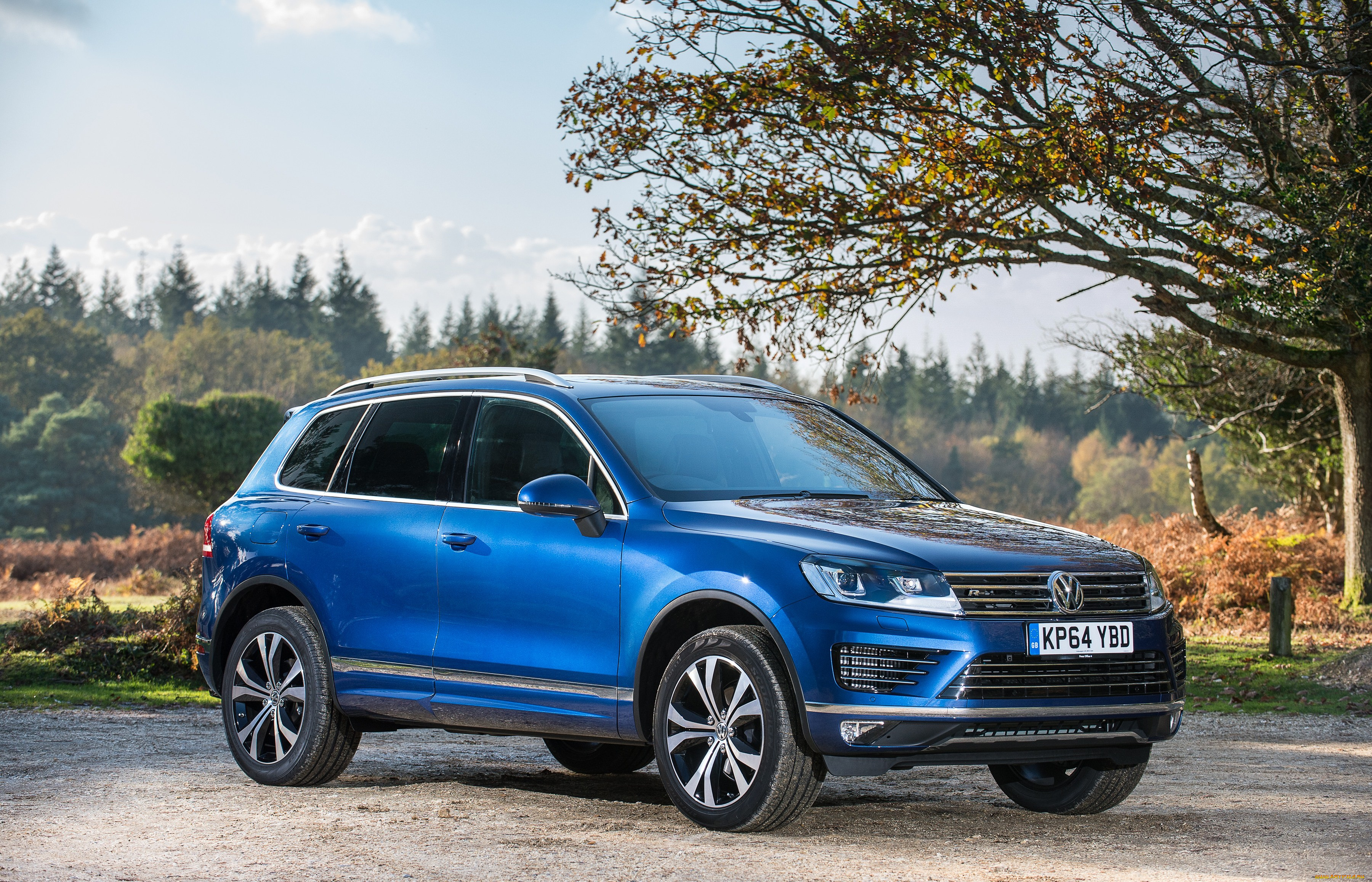 автомобили, volkswagen, v6, touareg, 2014г, uk-spec, tdi, r-line, синий