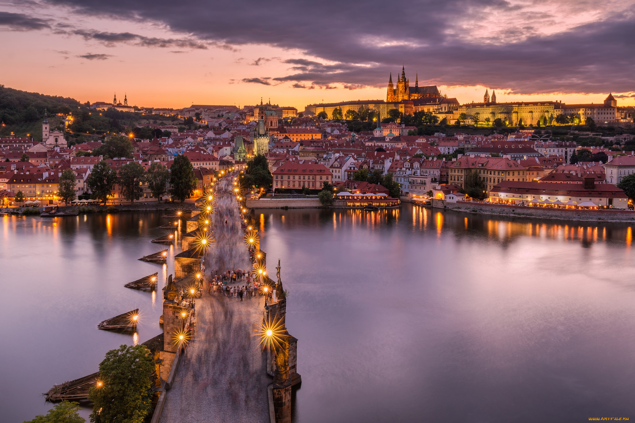 old, town, bridge, tower, , prague, города, лондон, , великобритания, река, мост