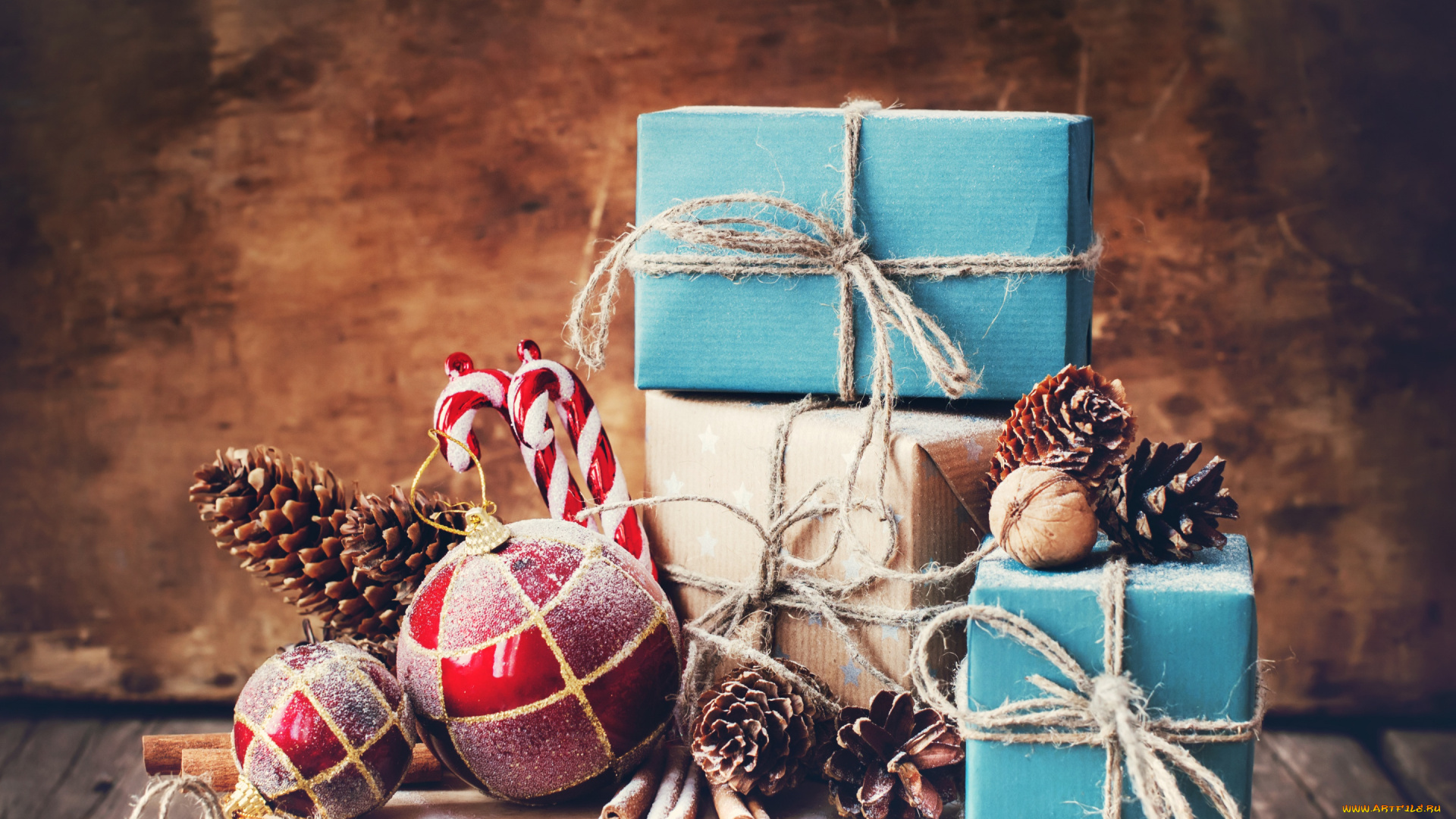 праздничные, подарки, и, коробочки, украшения, новый, год, рождество, подарки, christmas, wood, new, year, decoration, xmas, gift, box, merry
