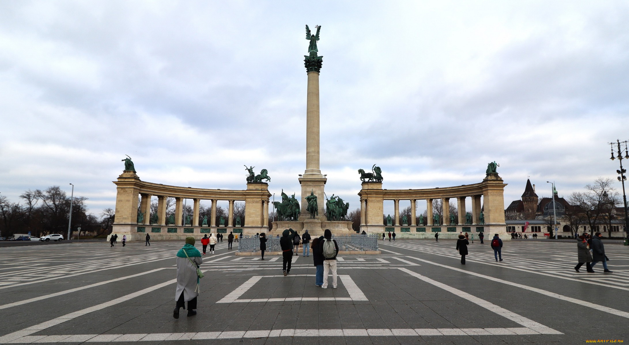 heroes, square, millenium, monument, города, будапешт, , венгрия, heroes, square, millenium, monument