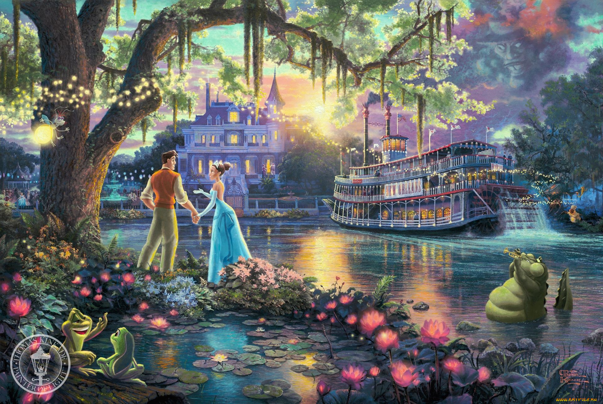 thomas, kinkade, рисованные, prince, naveen, princess, tiana