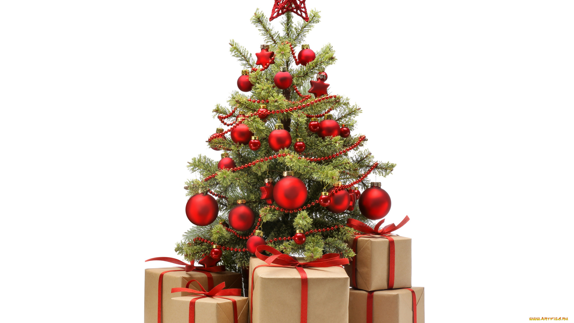 праздничные, Ёлки, елка, шарики, украшения, подарки