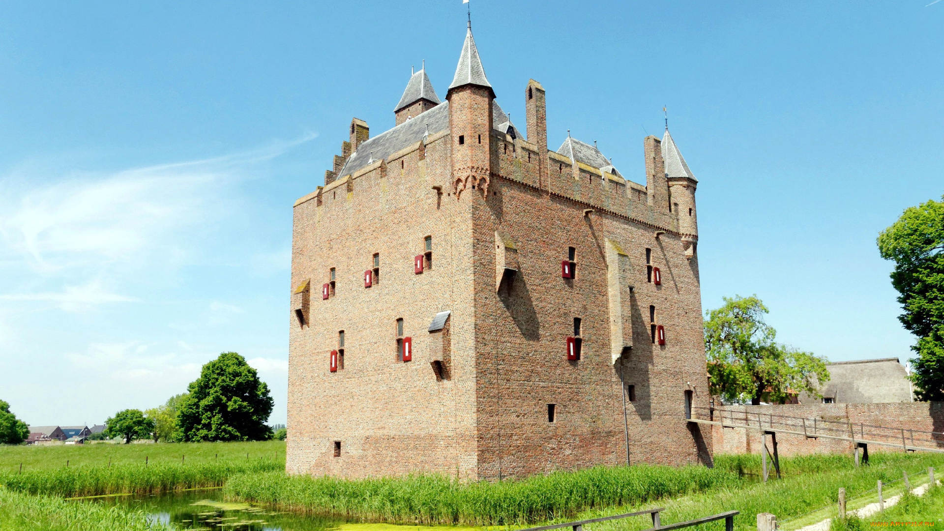 doornenburg, castle, города, замки, нидерландов, doornenburg, castle
