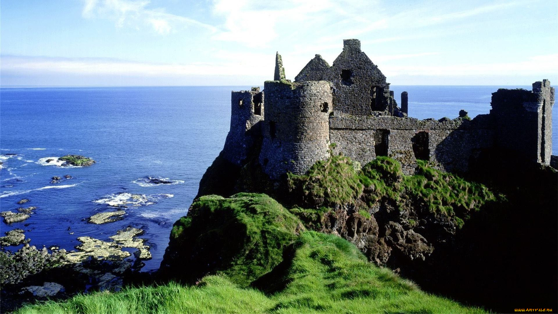 dunluce, castle, города, замки, ирландии, dunluce, castle