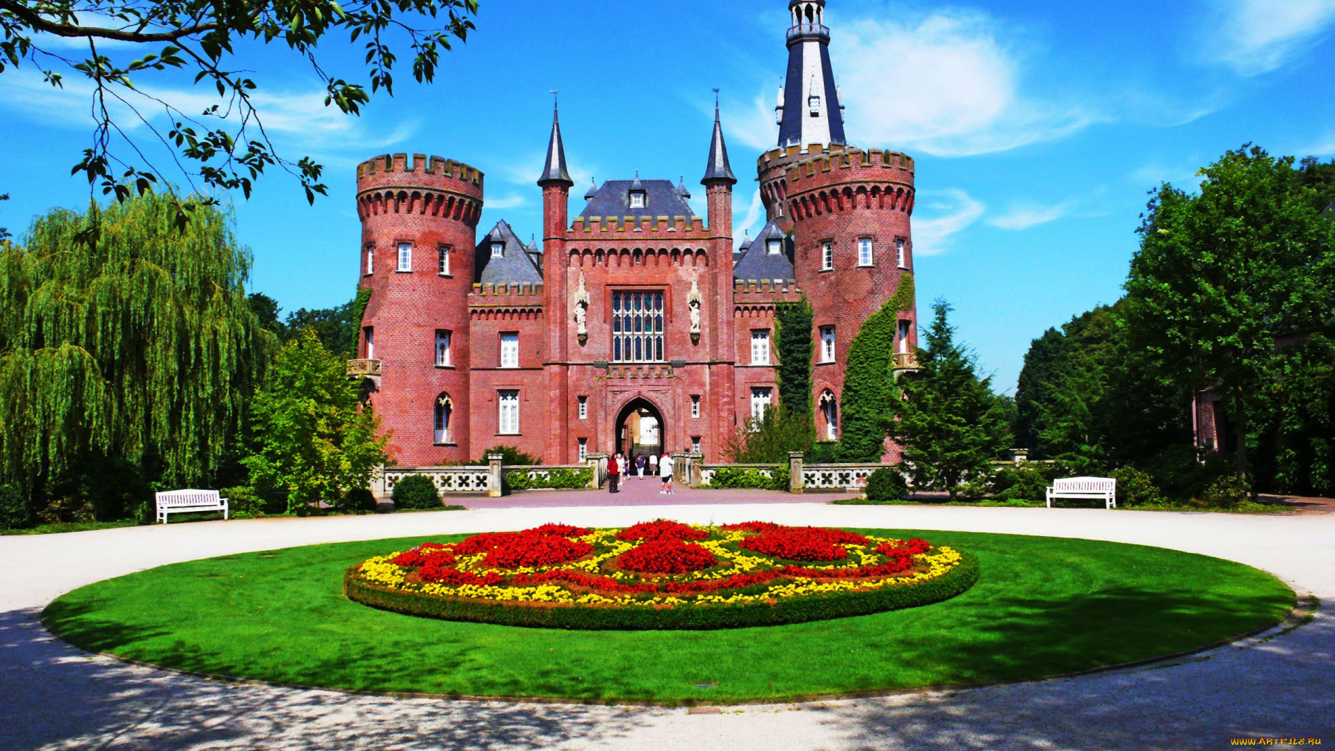 moyland, castle, города, замки, германии, moyland, castle