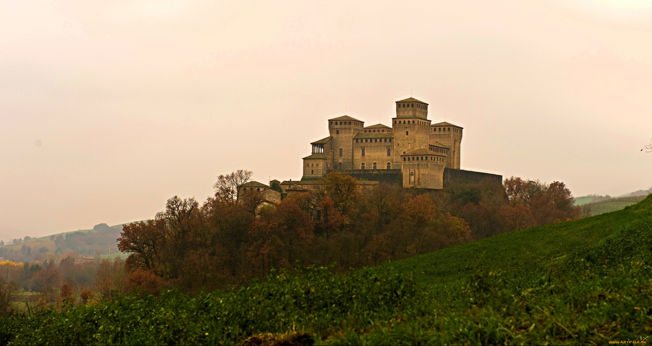 castello, di, torrechiara, города, замки, италии, castello, di, torrechiara