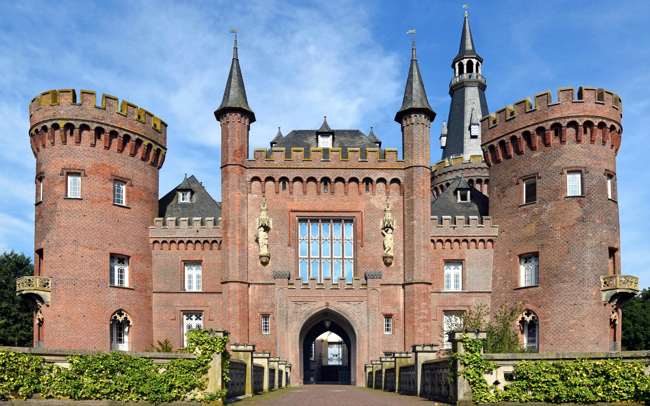 moyland, castle, города, замки, германии, moyland, castle