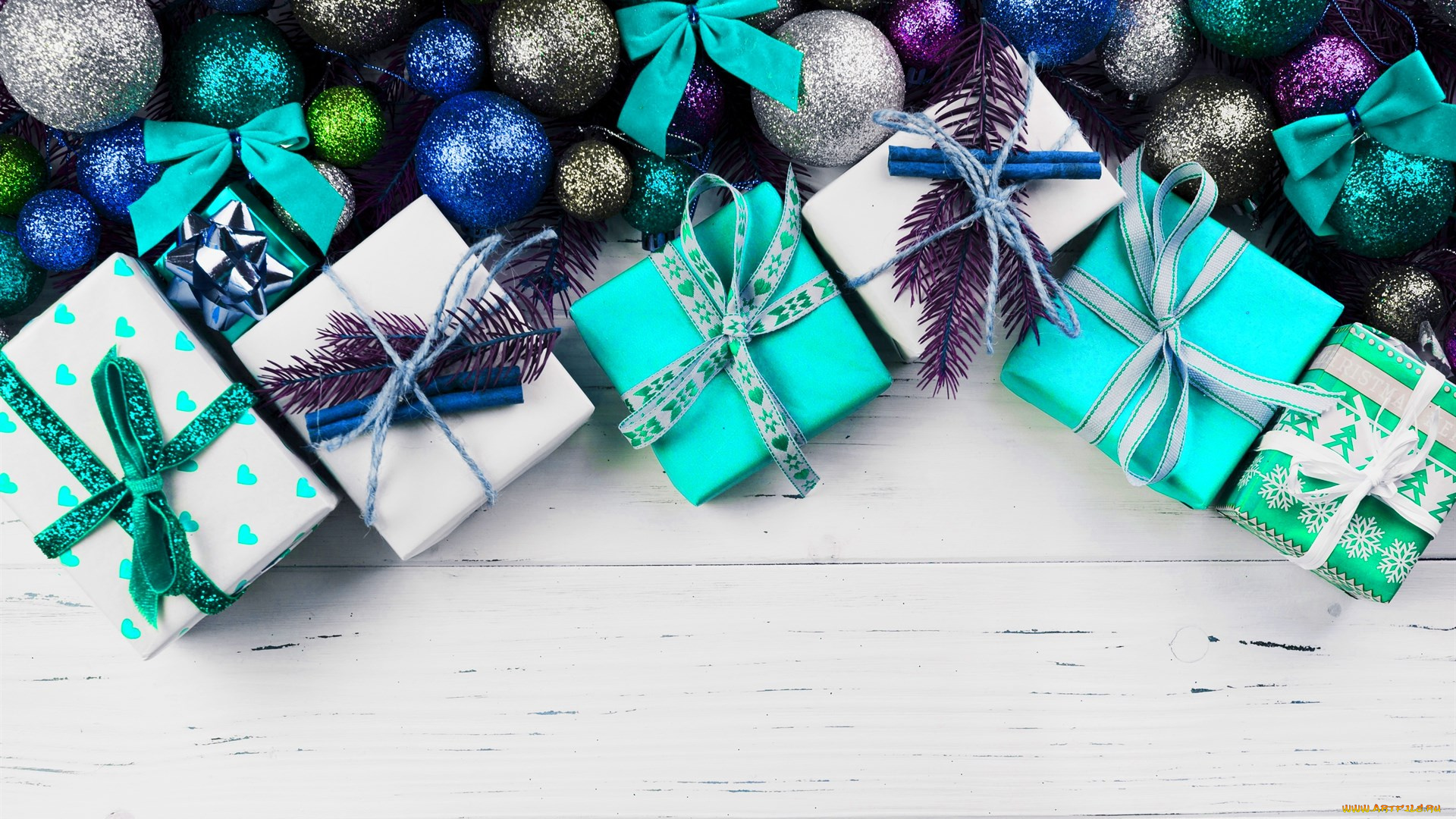 праздничные, подарки, и, коробочки, шары, подарки