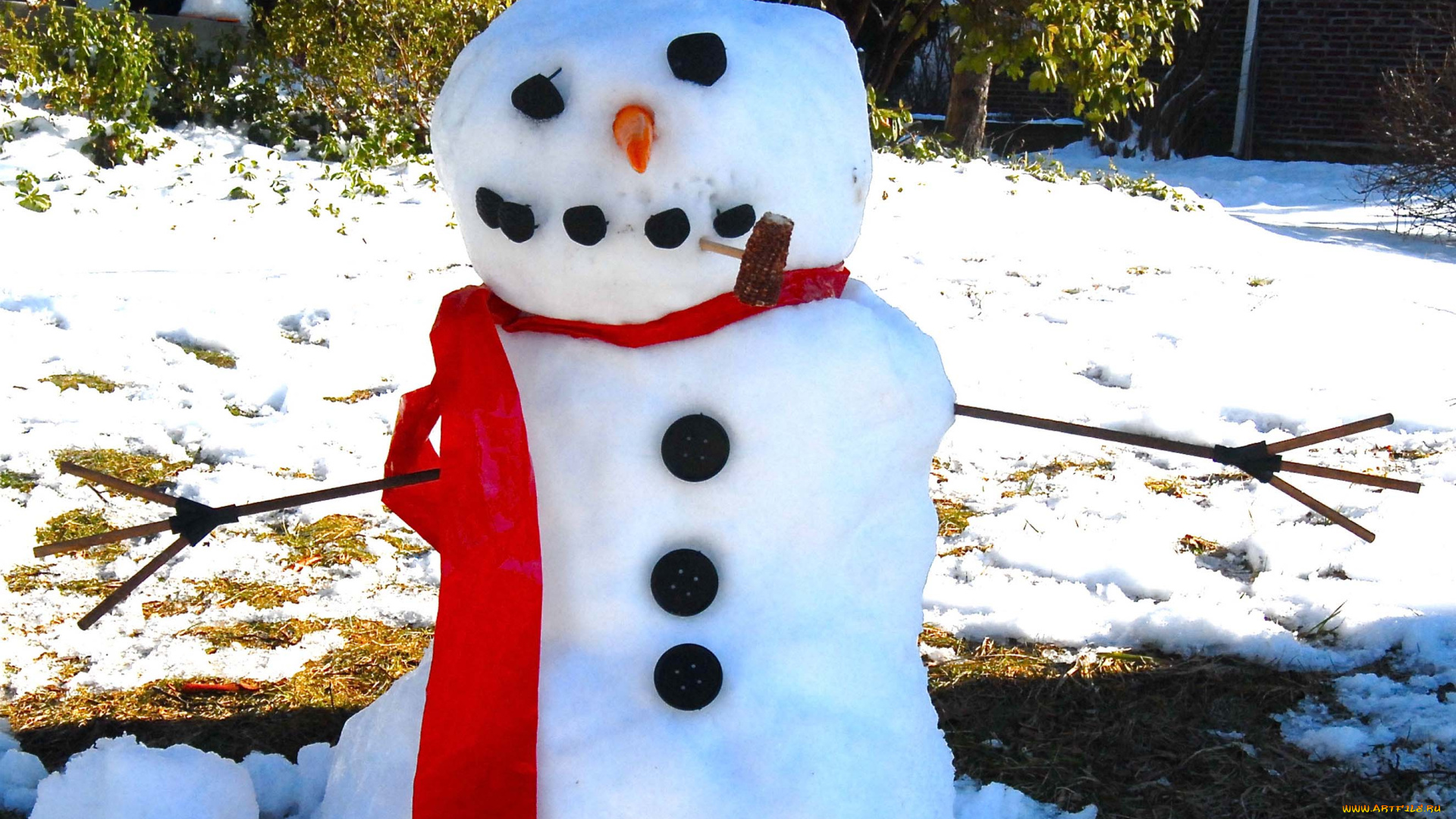 праздничные, снеговики, снеговик, шарф, трубка