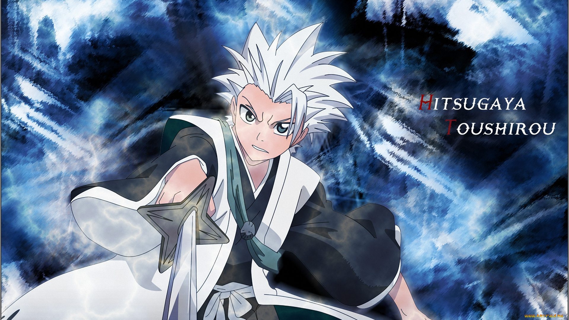 аниме, bleach, gotei, 13, меч, оружие, hitsugaya, toushirou, капитан