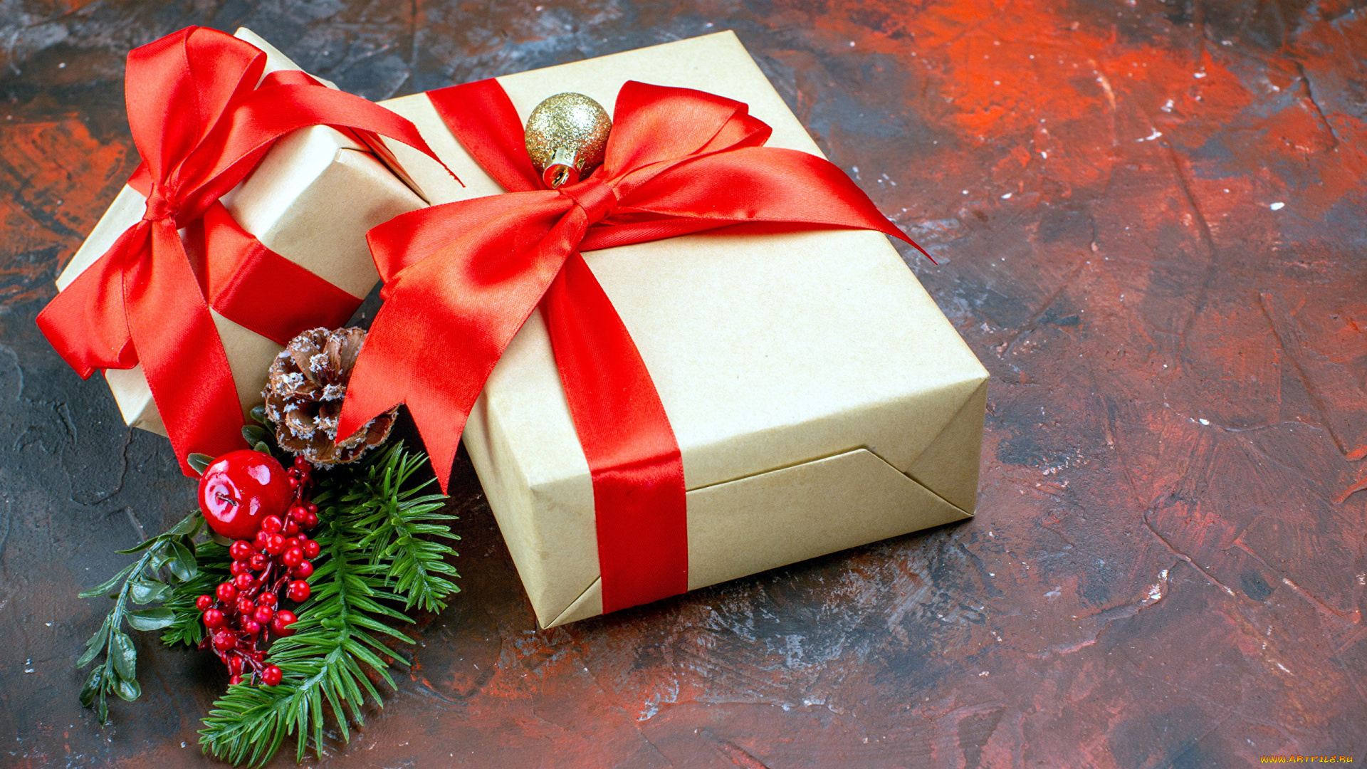 праздничные, подарки, и, коробочки, подарки, банты, ленты