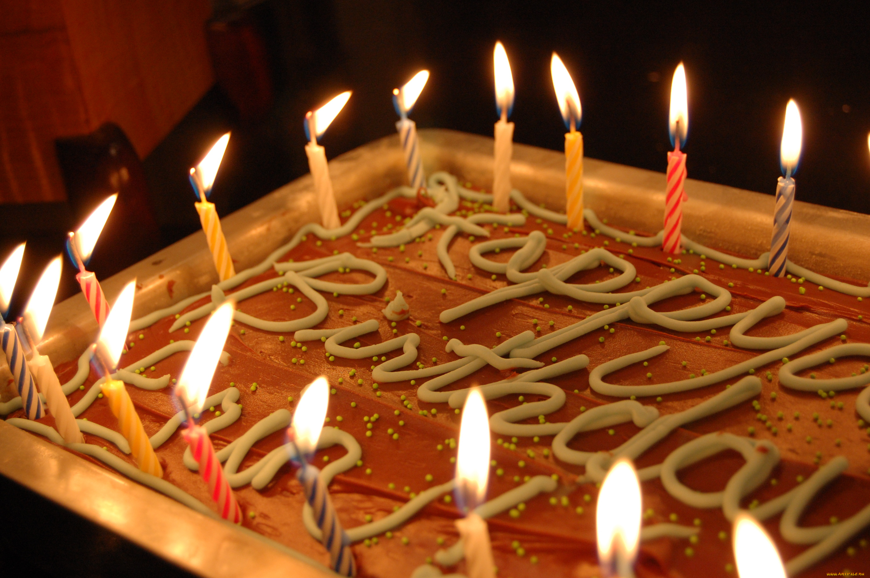 праздничные, день, рождения, торт, свечи